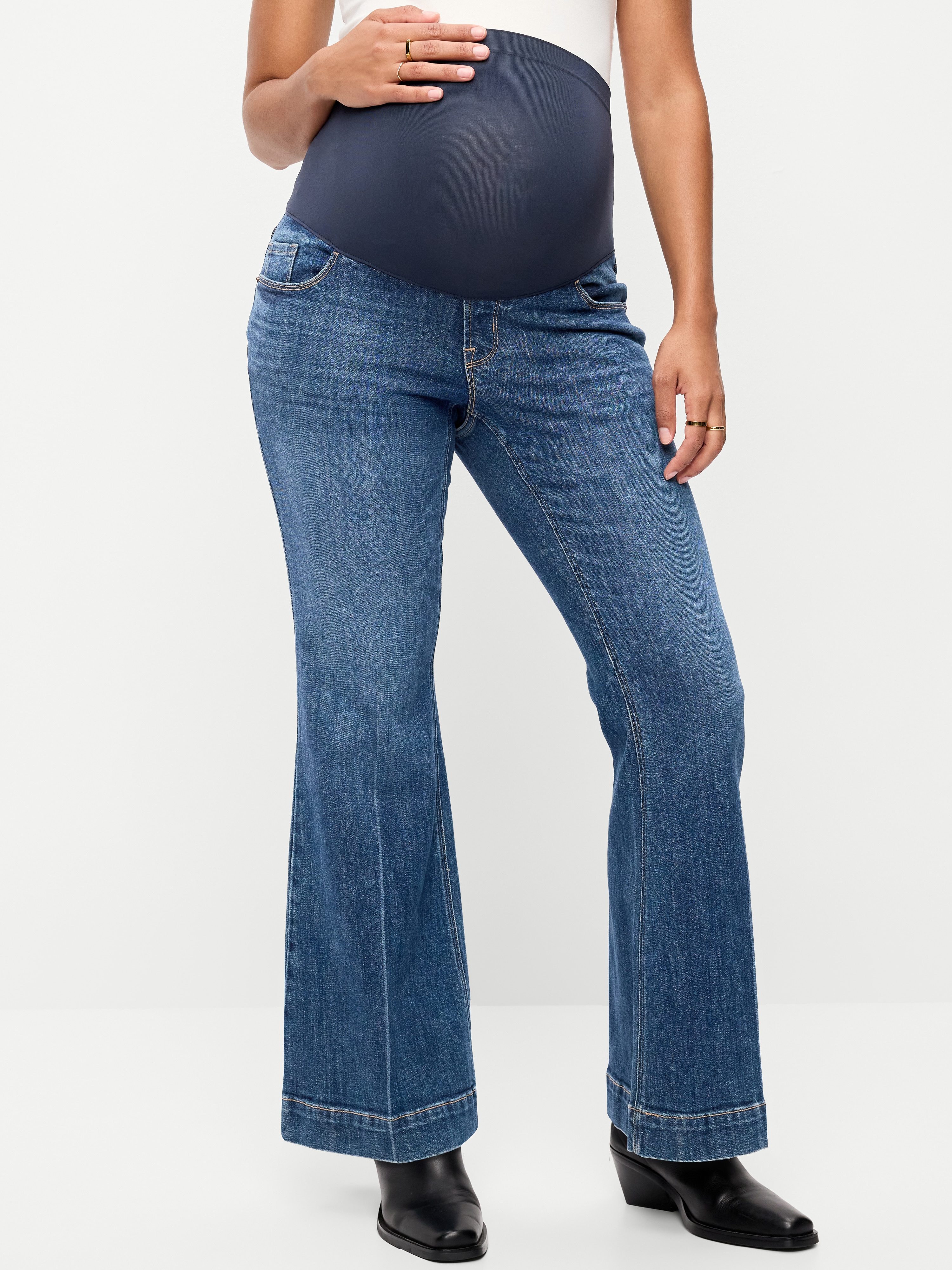 Maternity Full-Panel Flare Leg Jeans - Clarice - 2
