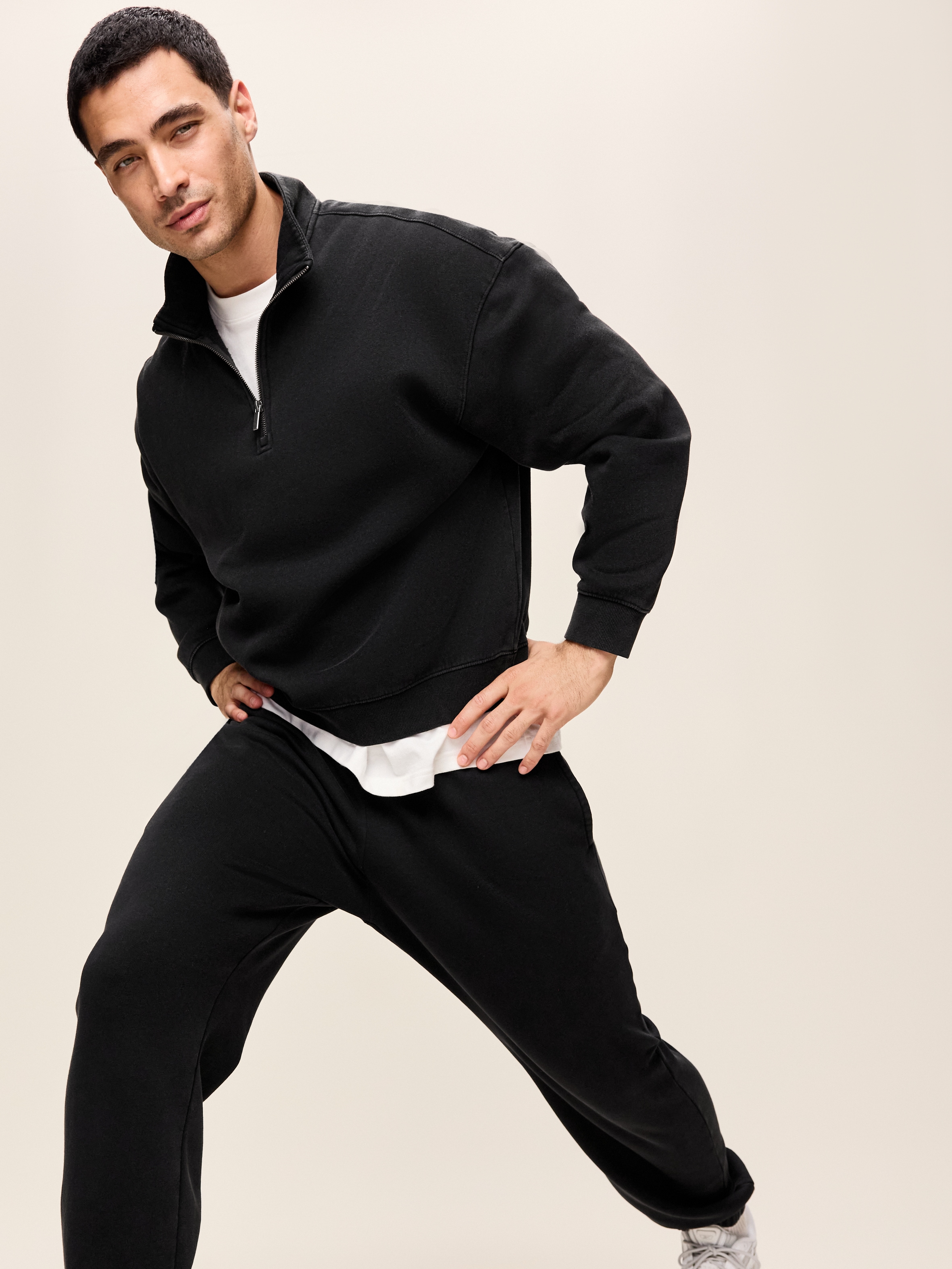 Lived-In Pro Quarter Zip - Black Jack - 3