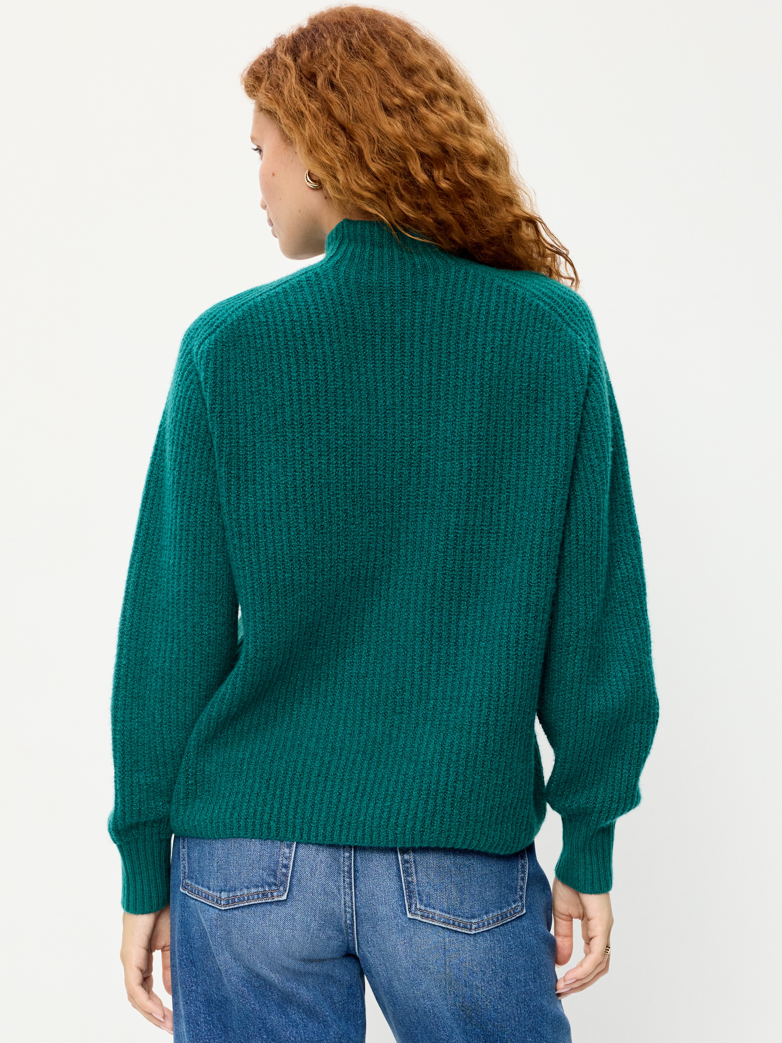 SoSoft Mock-Neck Shaker Sweater - Deep Lagoon - 2