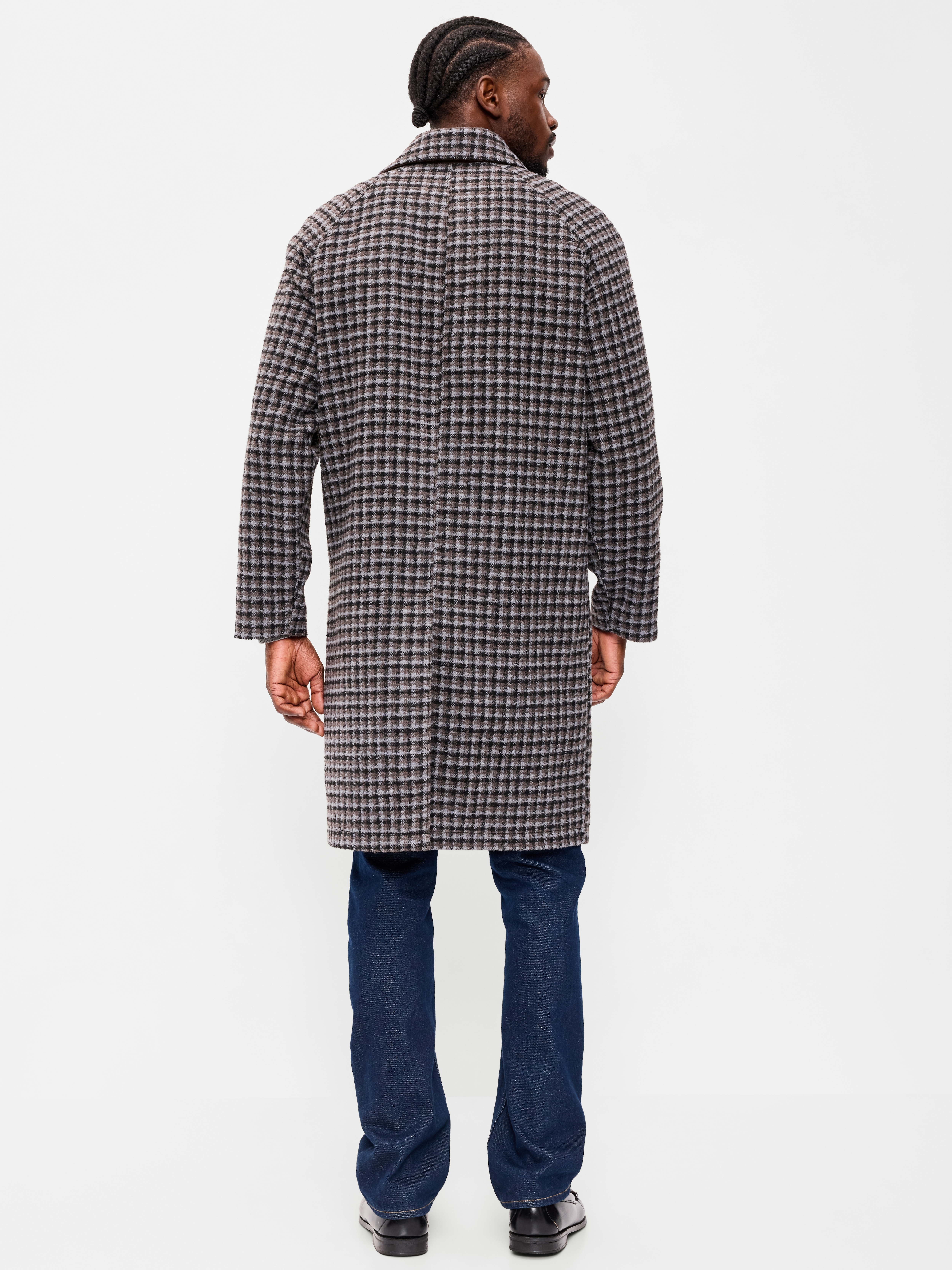 Relaxed Houndstooth Topcoat - Dark Walnut - 2