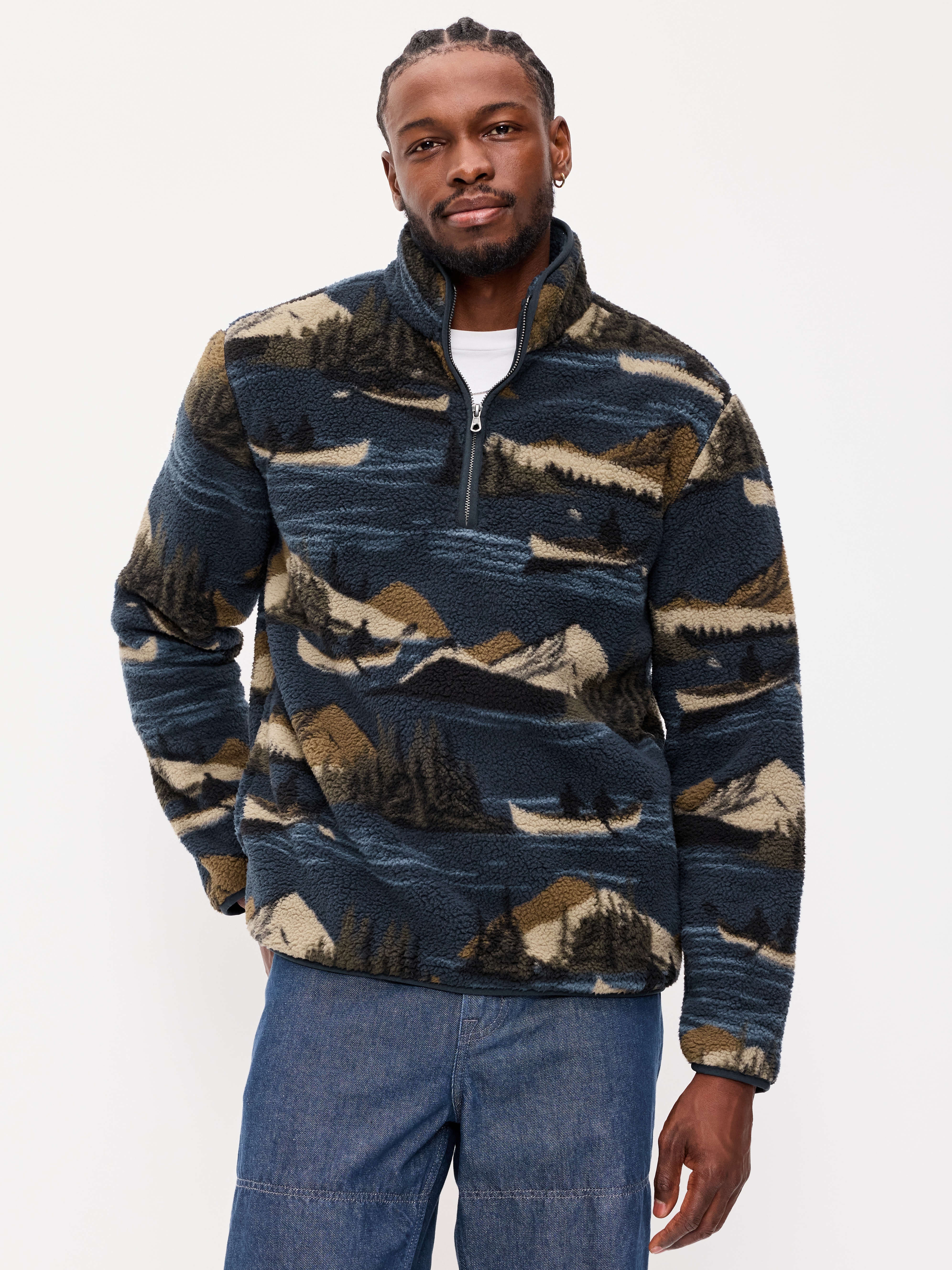 Sherpa Quarter Zip - Paddle Boat Blue - 1
