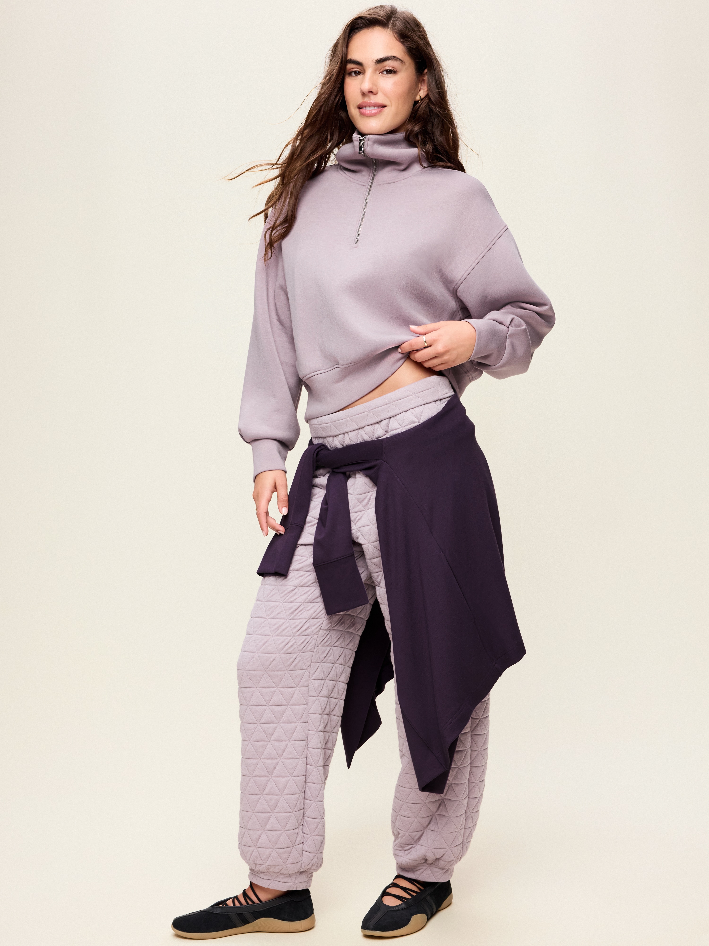 Bounce Fleece Half-Zip Pullover Sweatshirt - Mockingbird - 3