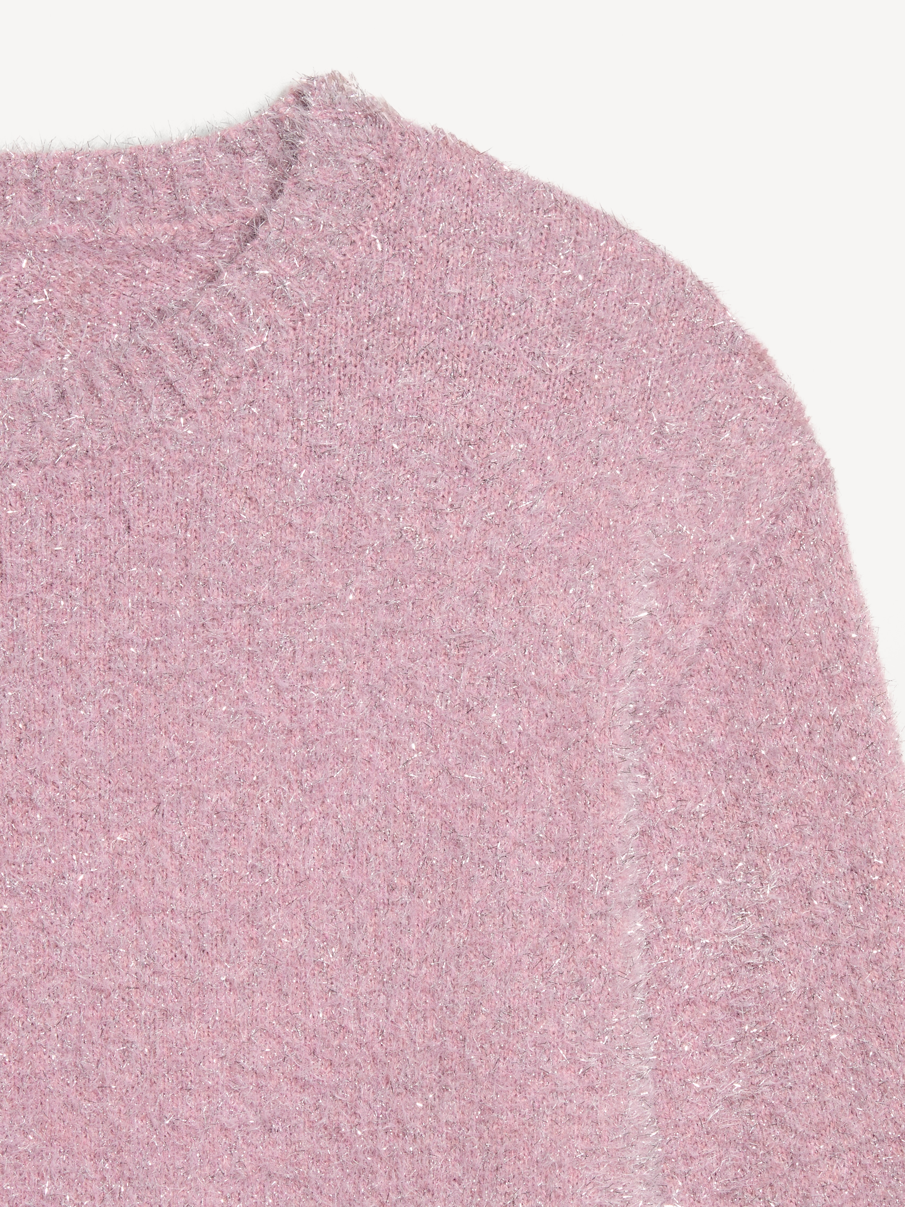 Oversized Shine Crew-Neck Sweater - Rose Dawn - 3
