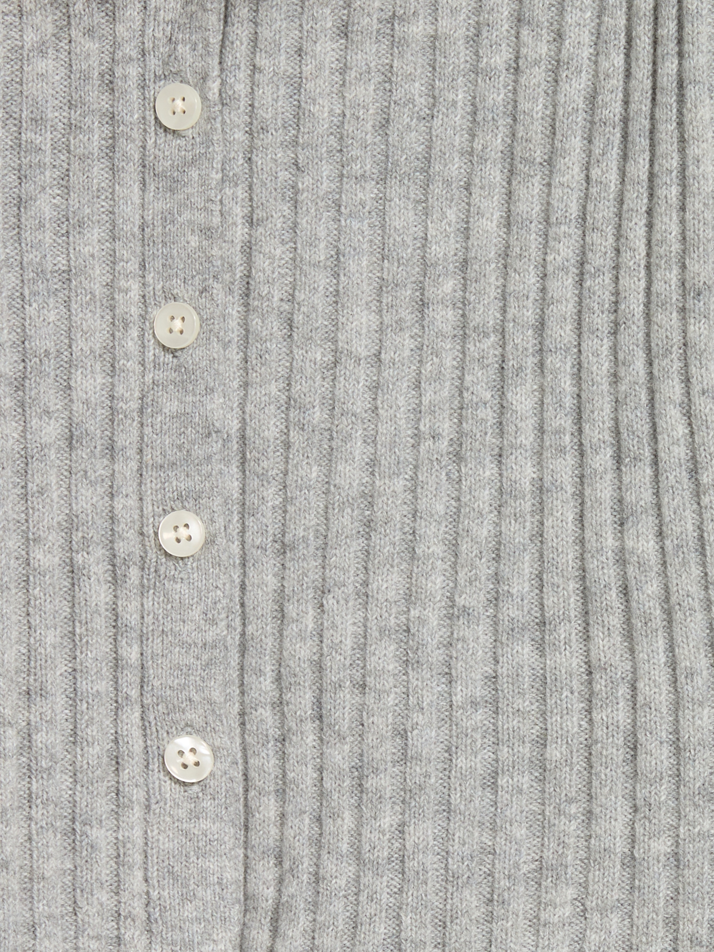 SoSoft Faux-Fur Collar Cardigan - Light Gray - 5