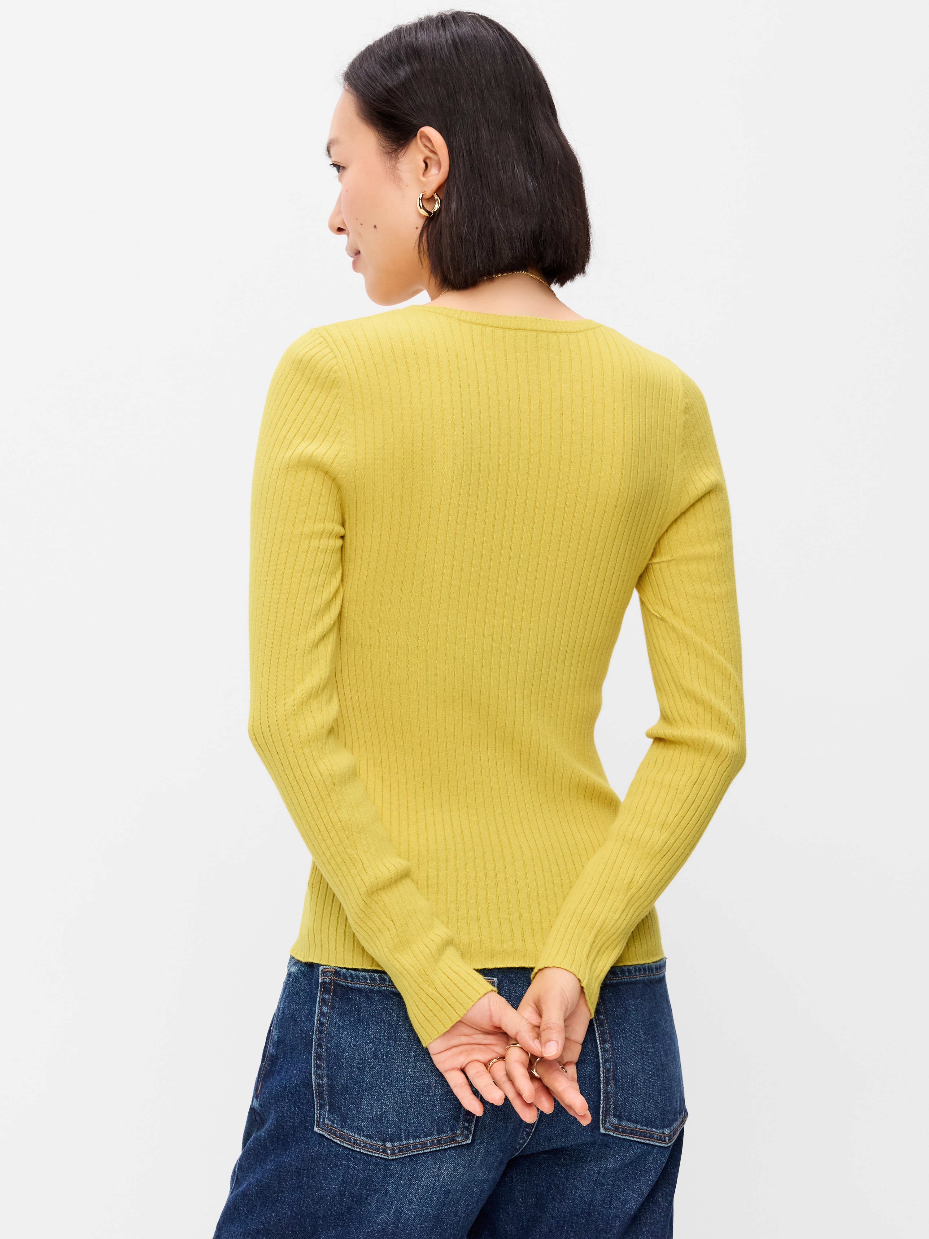 SoSoft Lite Crew-Neck Long-Sleeve Ribbed Sweater - Golden Glow - 2