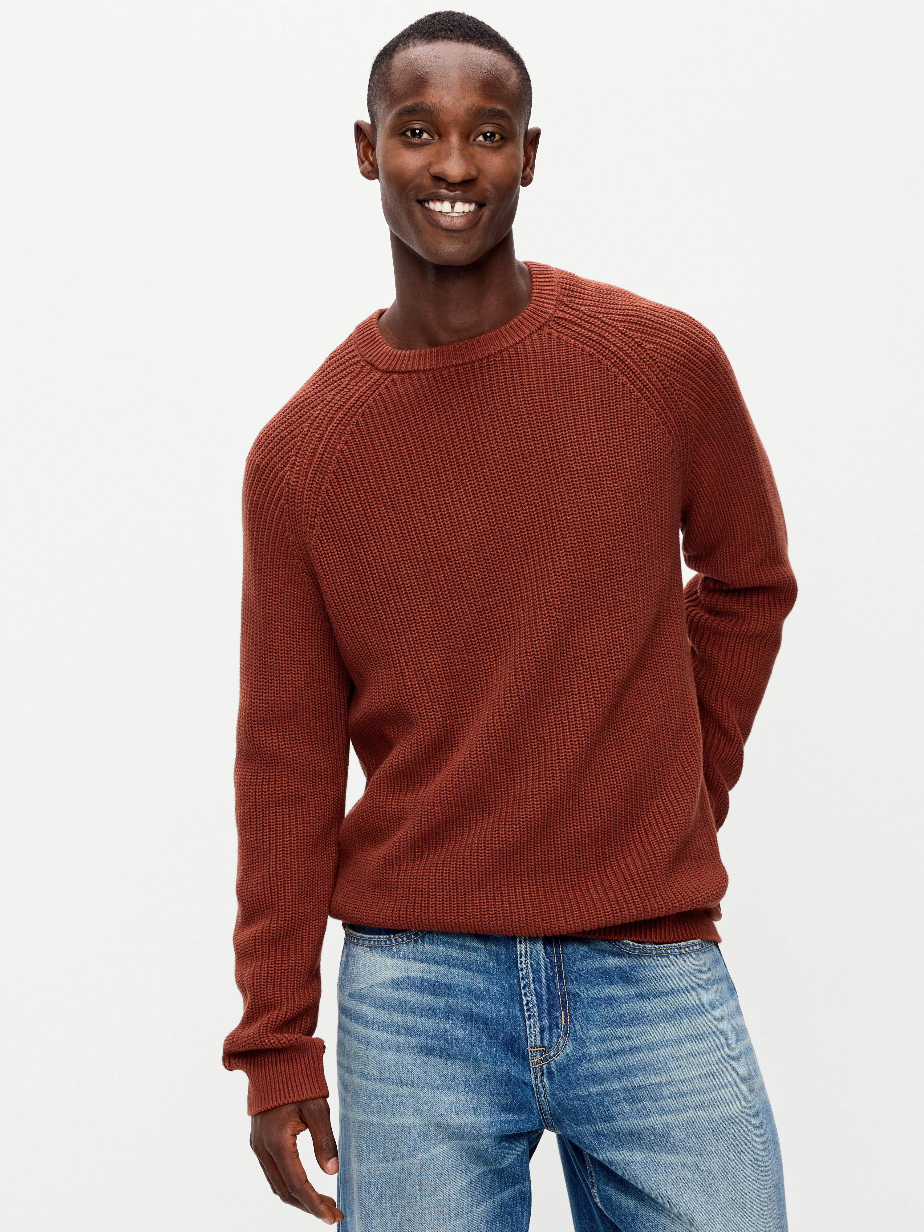 Crew-Neck Sweater - Russet Brown - 1