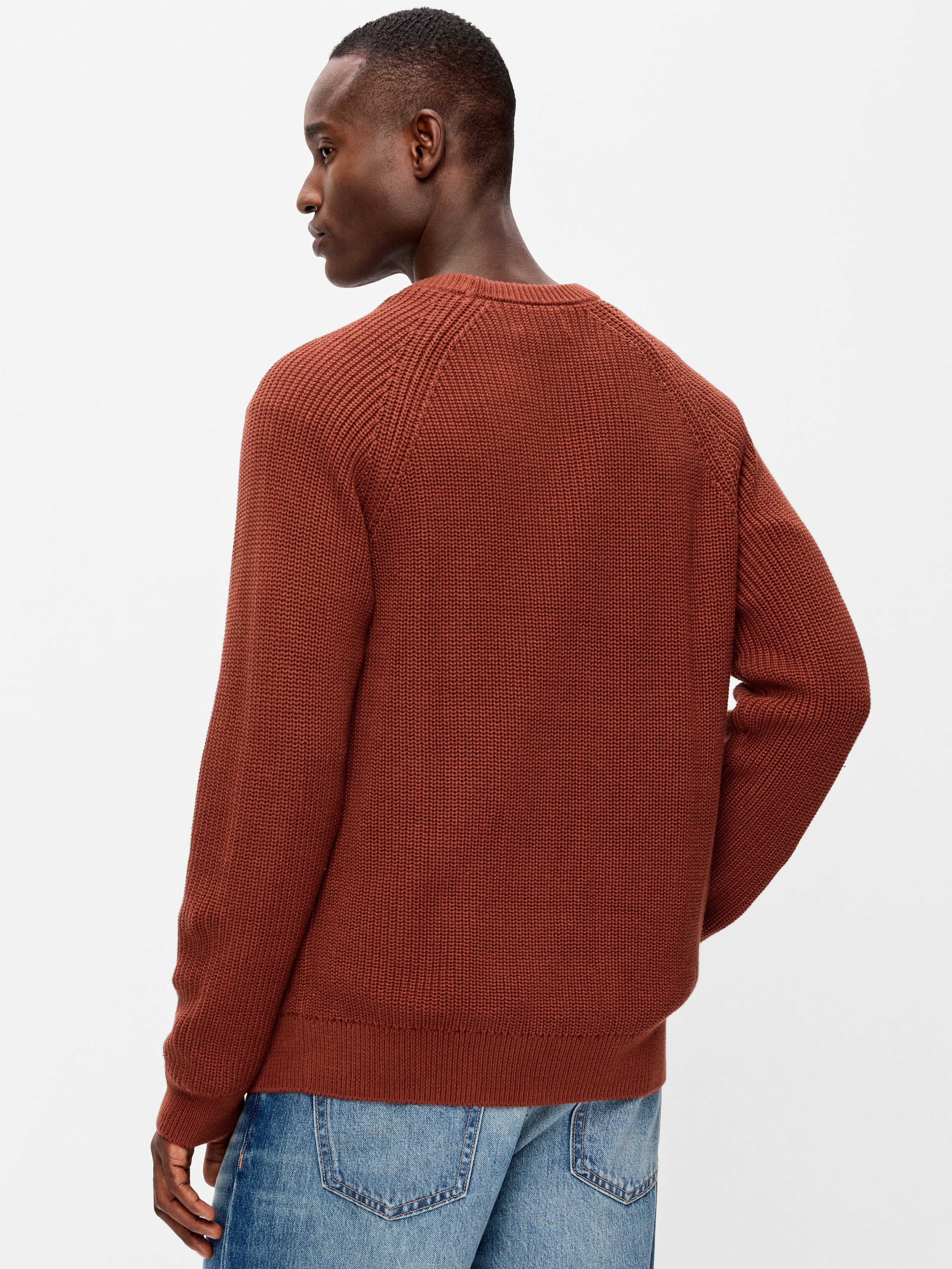 Crew-Neck Sweater - Russet Brown - 2