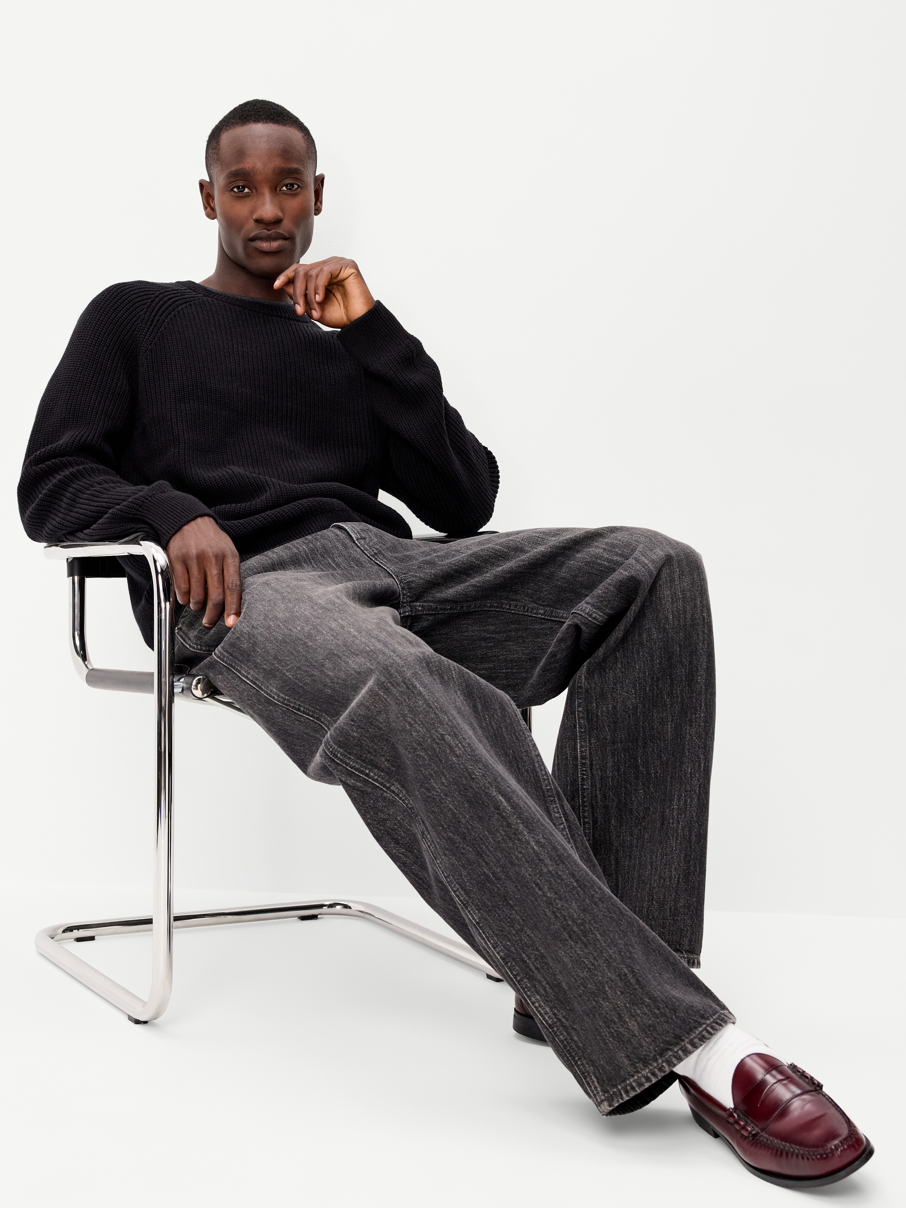 Crew-Neck Sweater - Black Jack - 3