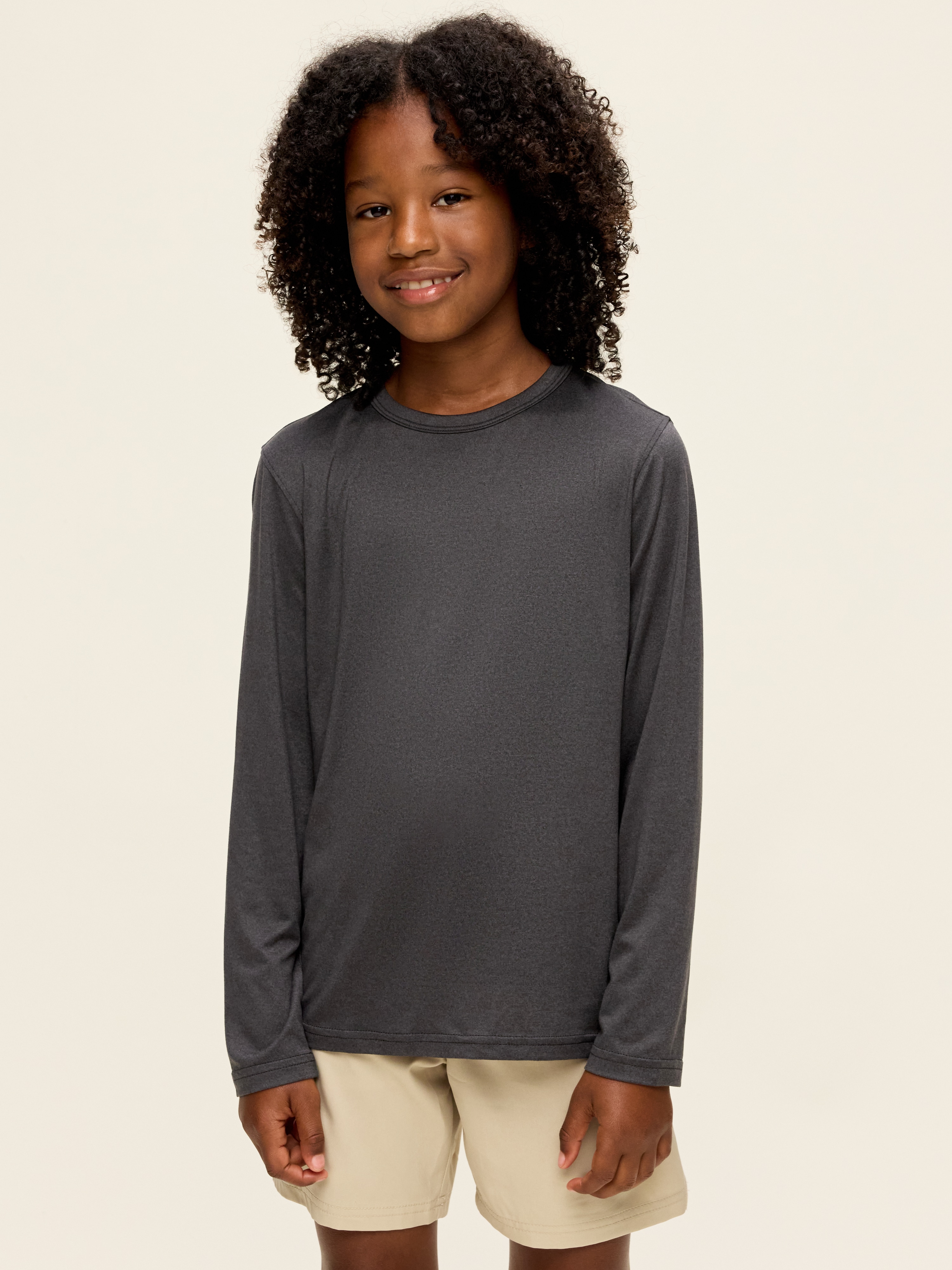 CloudMotion Long-Sleeve Performance T-Shirt for Boys - Black Jack - 1