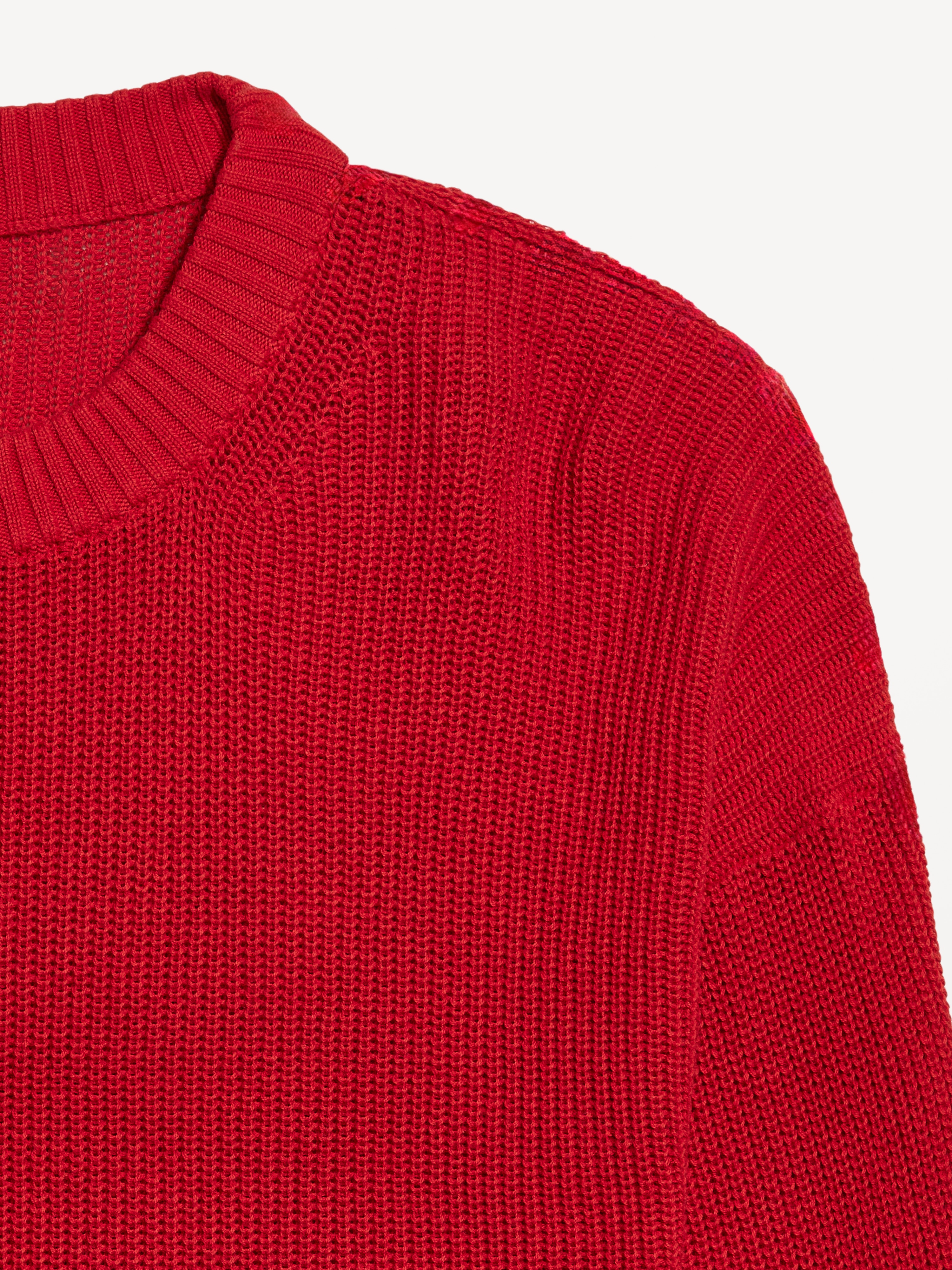 Seaside Cotton Shaker Oversized Tunic Sweater - Sour Cherry - 3