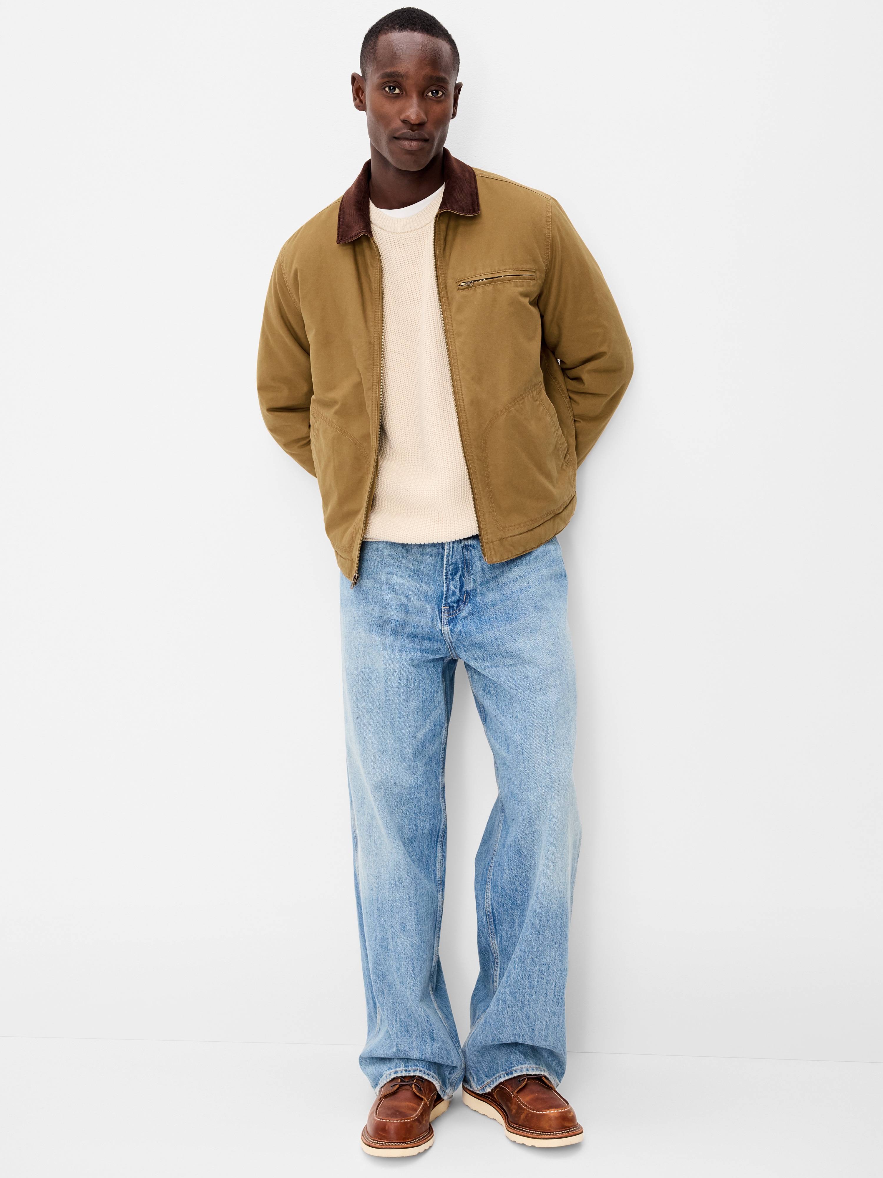 Insulated Canvas Barn Jacket - Wetland Reed - 3