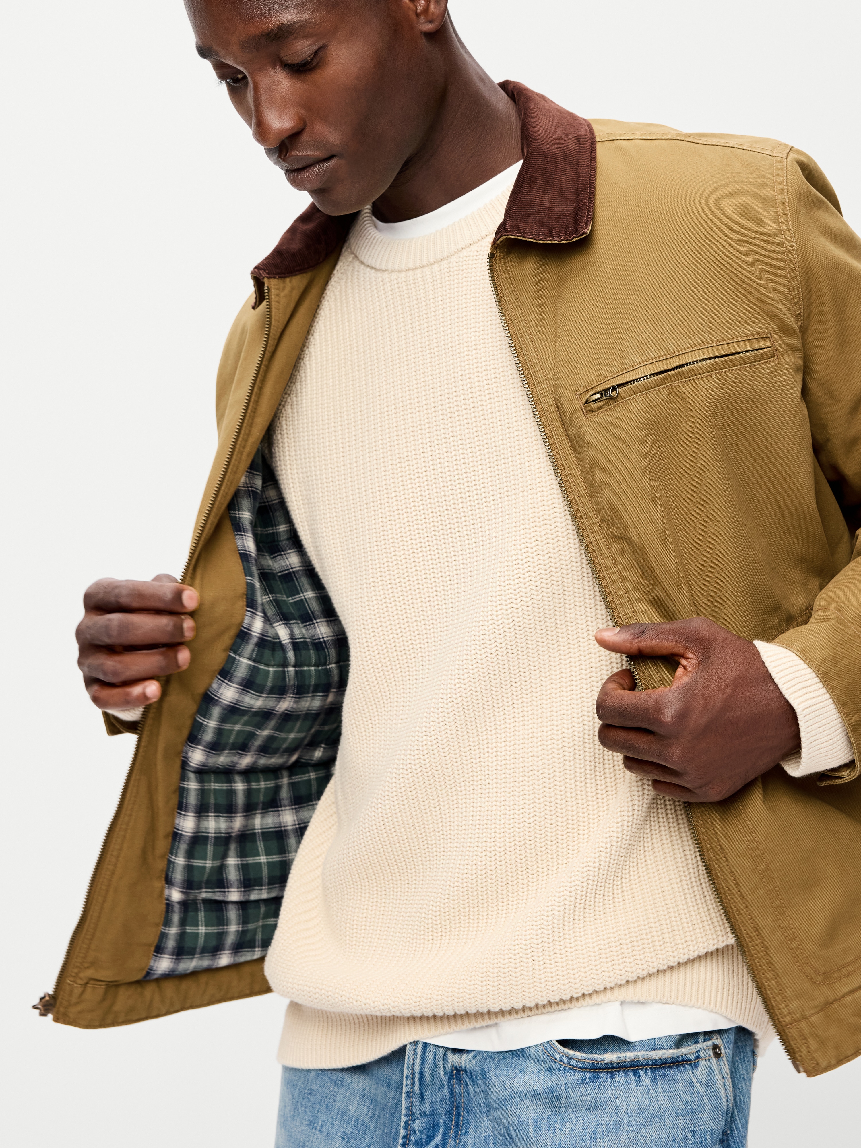 Insulated Canvas Barn Jacket - Wetland Reed - 4