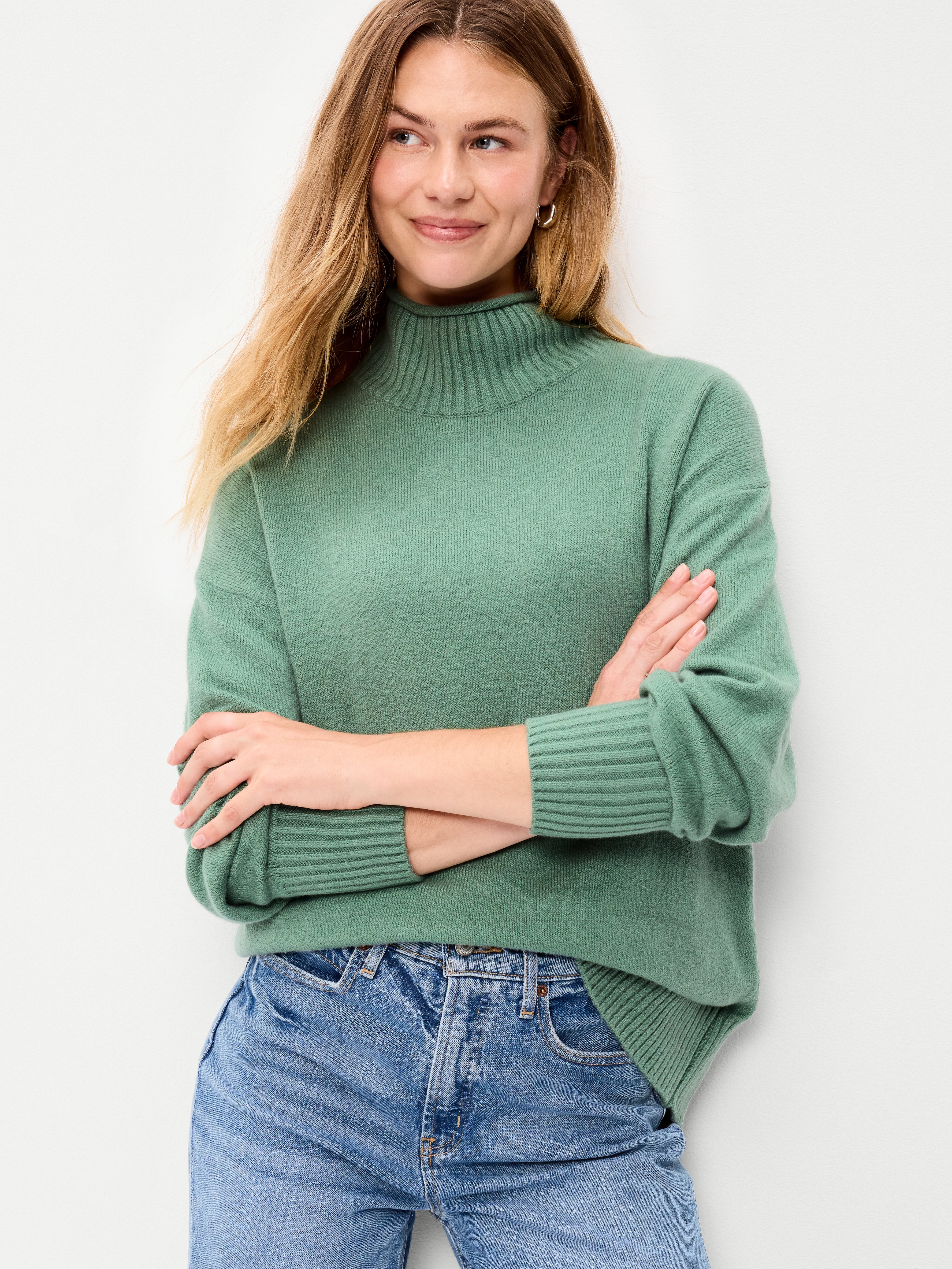 SoSoft Turtleneck Tunic Sweater - Dried Herb - 3