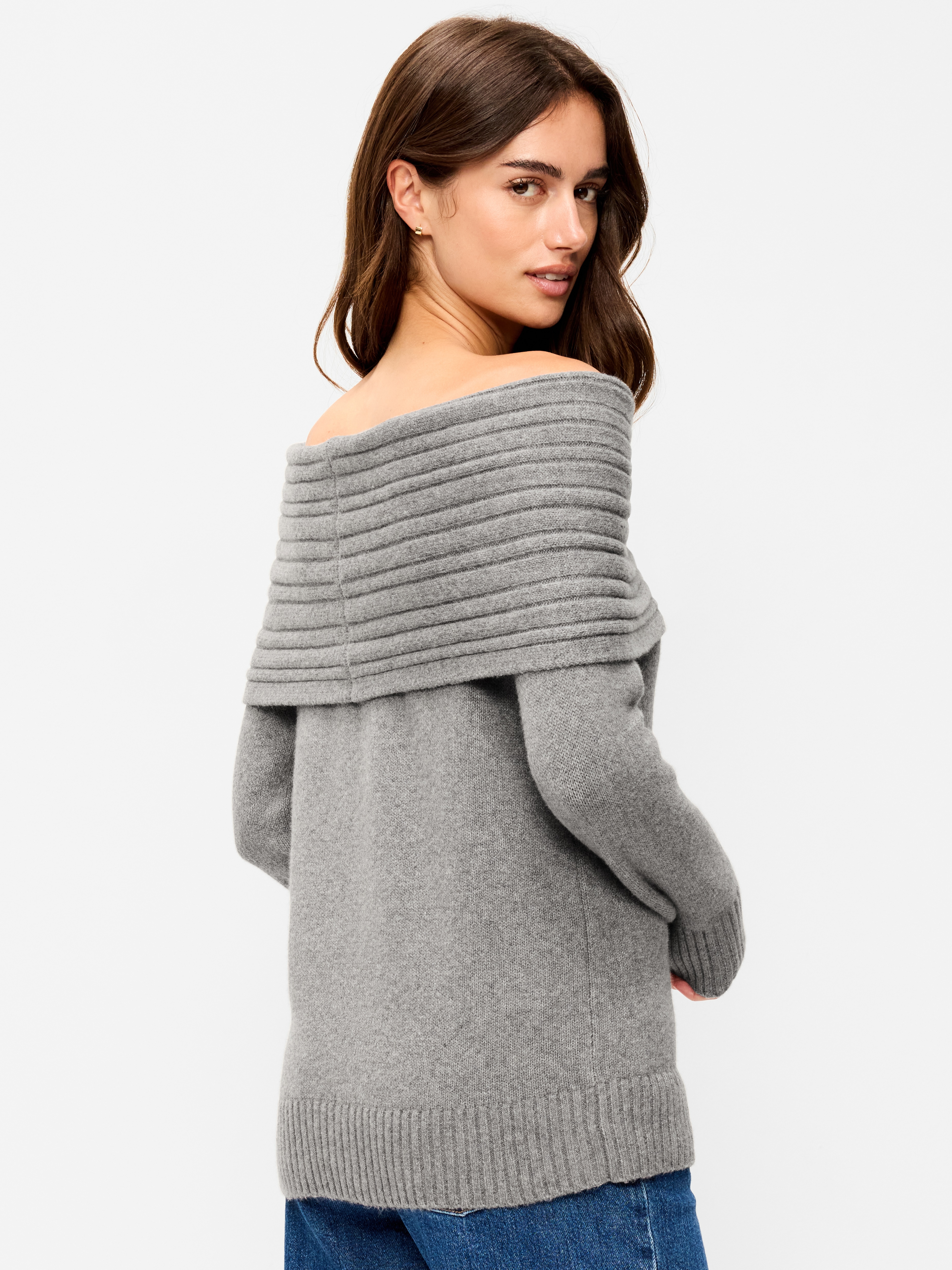 SoSoft Off-The-Shoulder Sweater - Heather Gray - 2