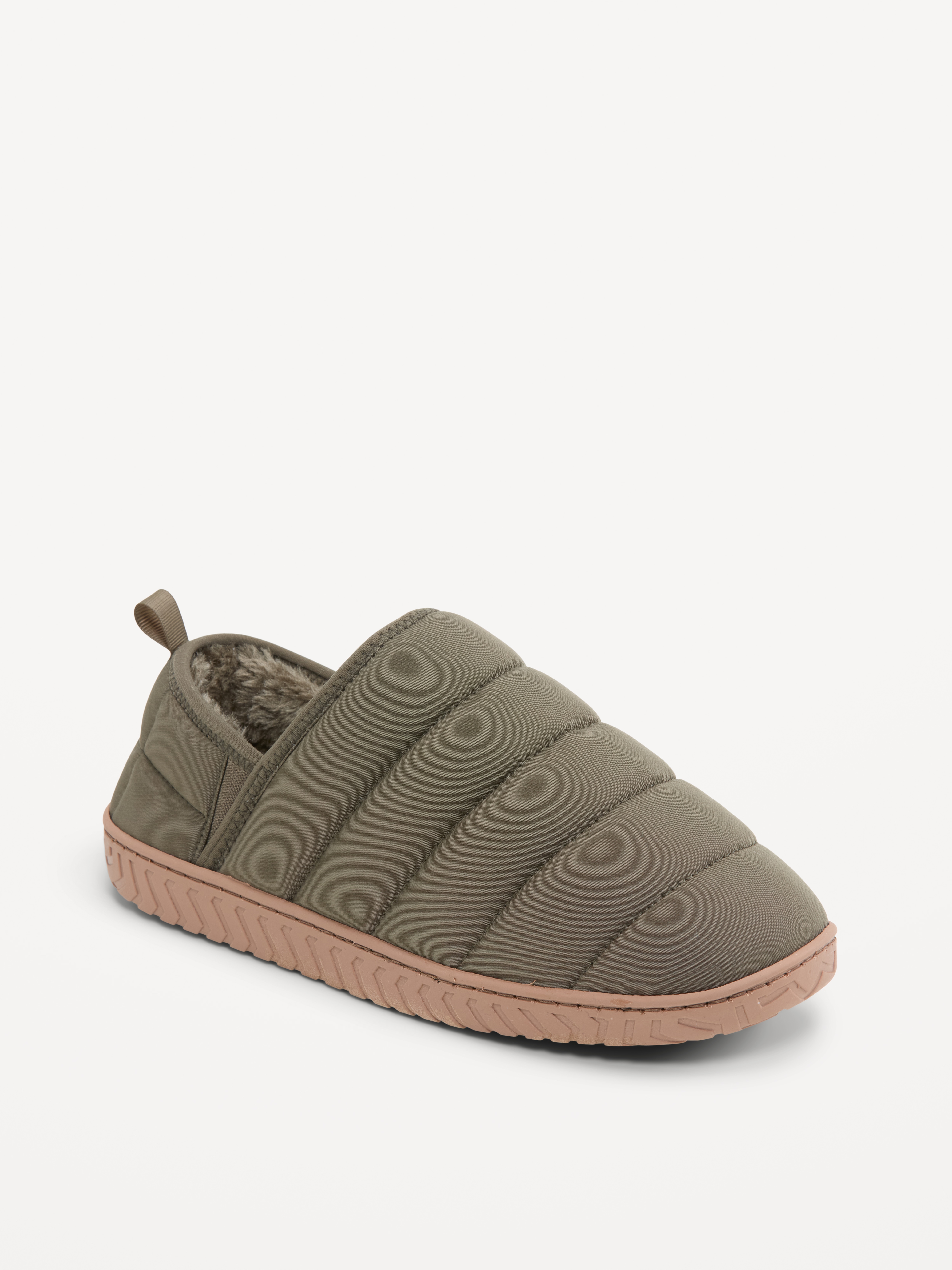 Puffer Slippers for Men - Olive - 1