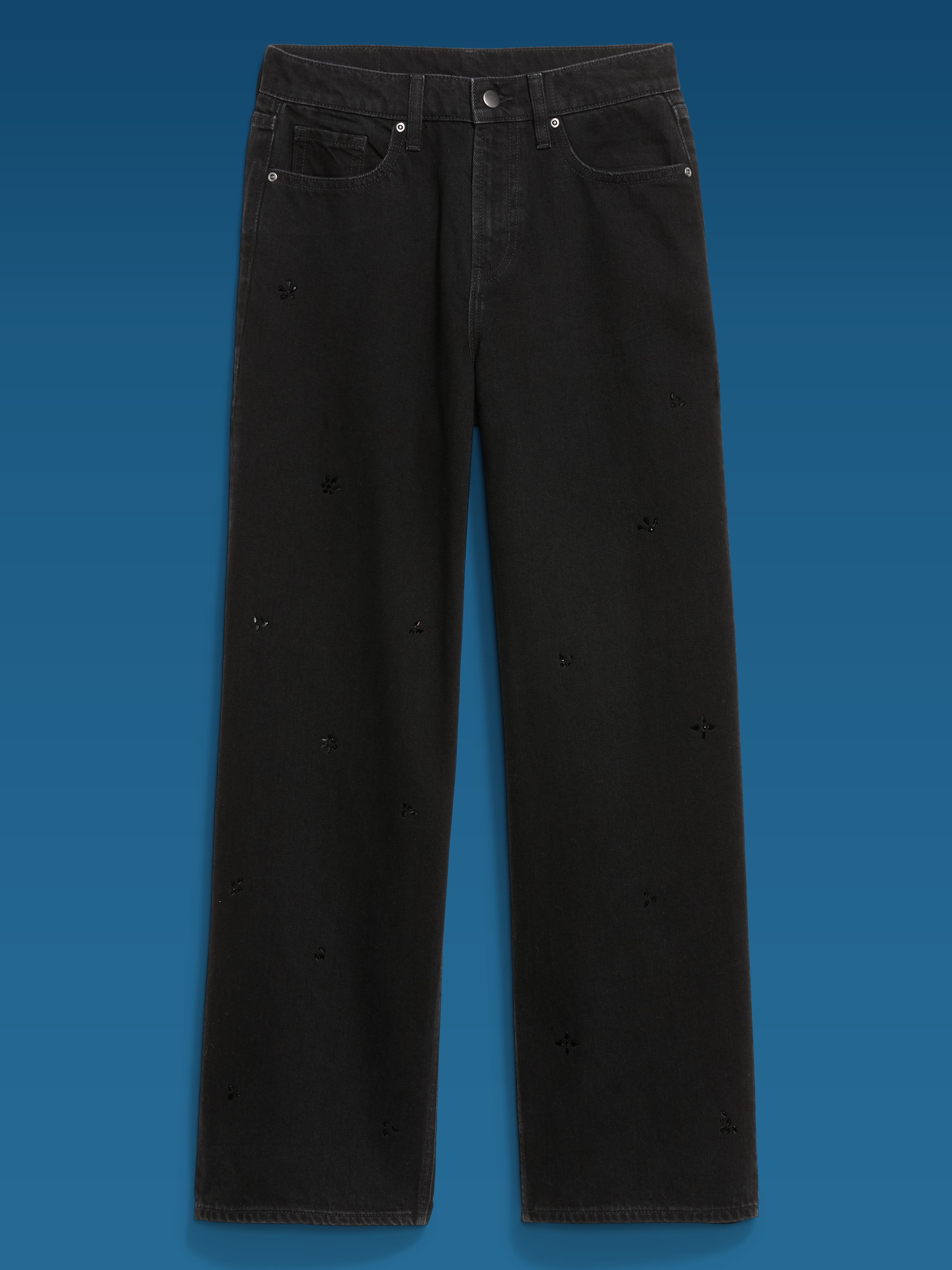 Old Navy x Altuzarra High-Waisted Baggy Wide-Leg Jeans - Black Jack - 7