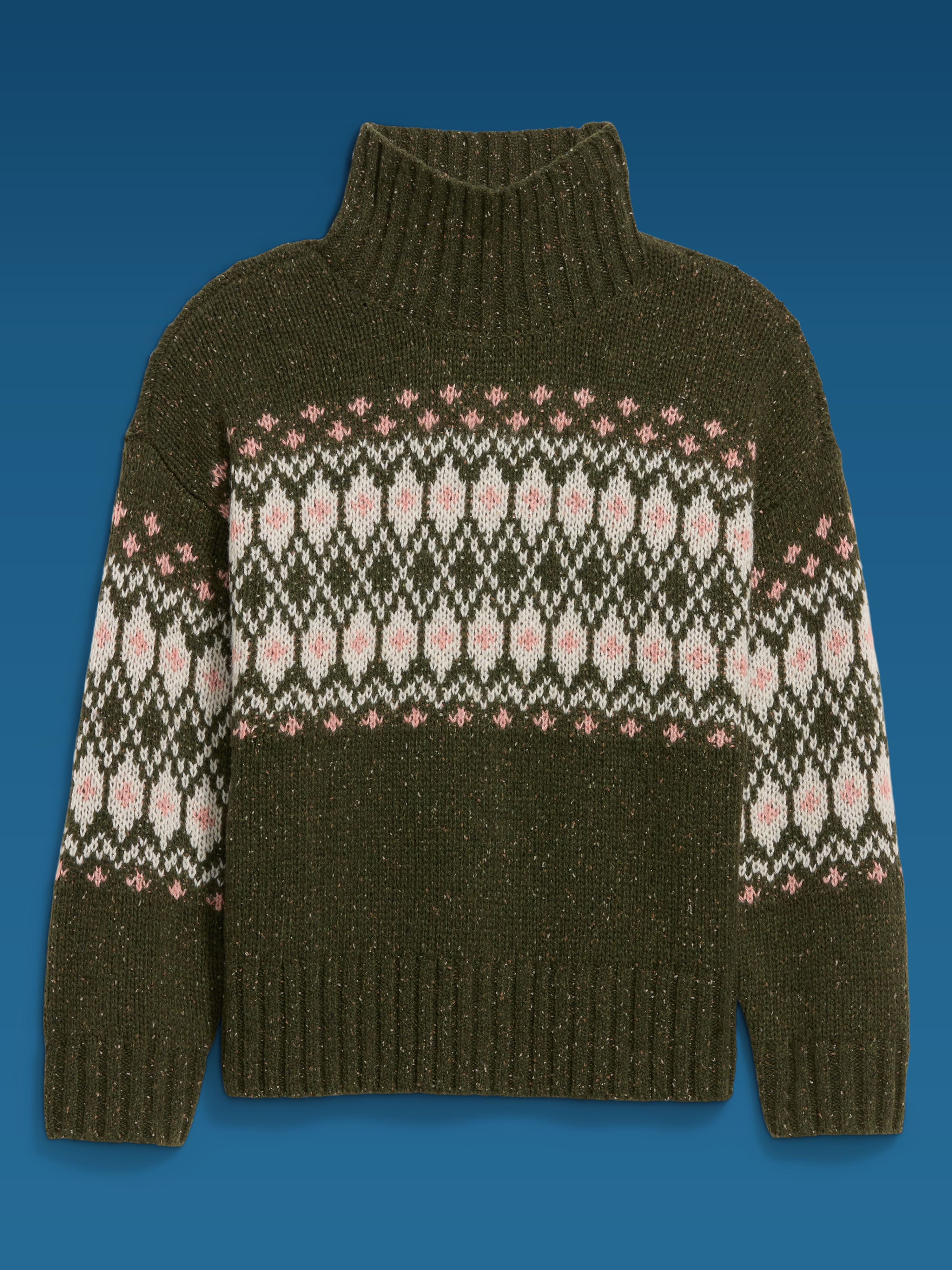 Old Navy x Altuzarra Fair Isle Mock-Neck Sweater - Hearthwood - 4