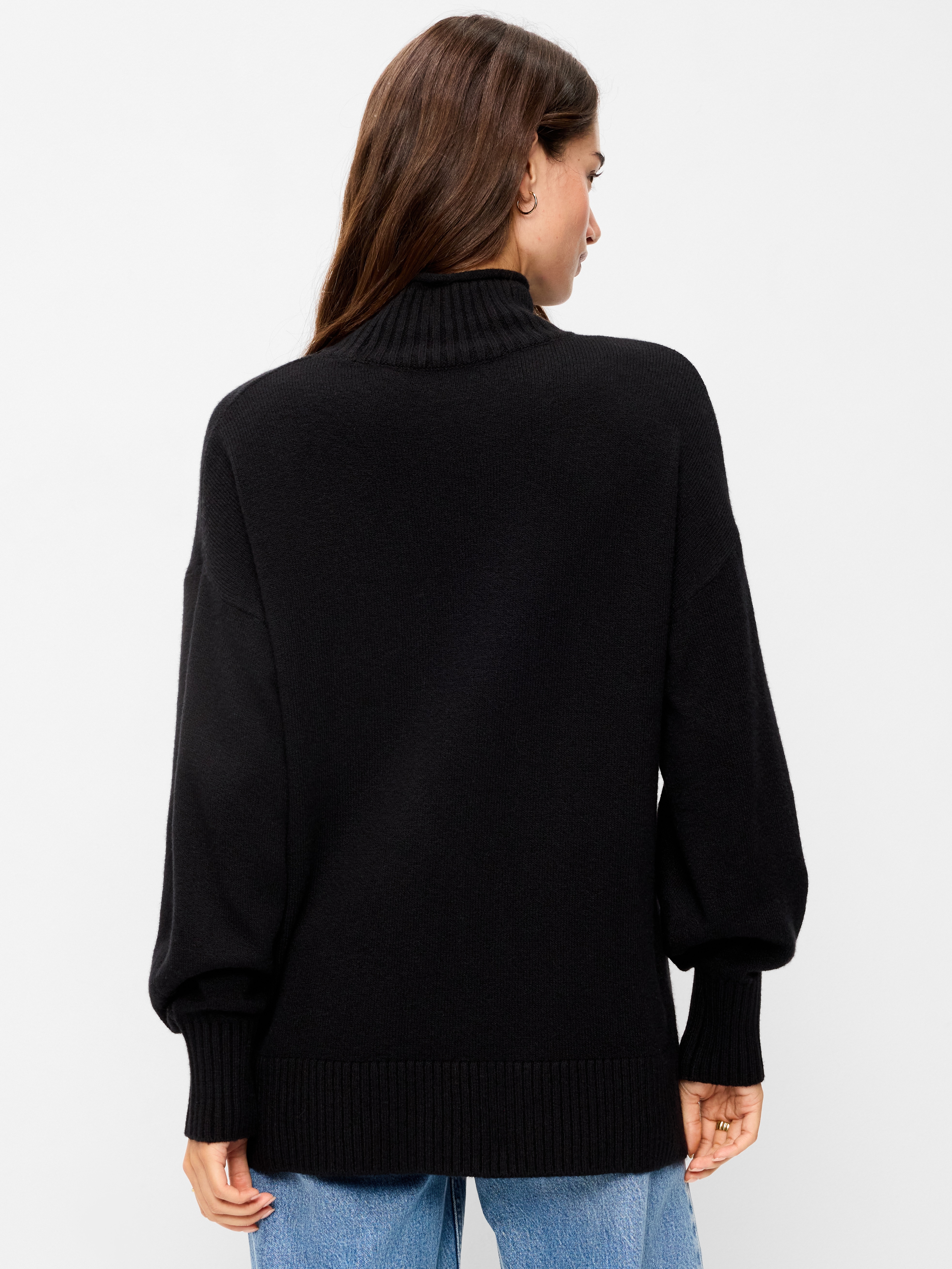 SoSoft Turtleneck Tunic Sweater - Black Jack - 2