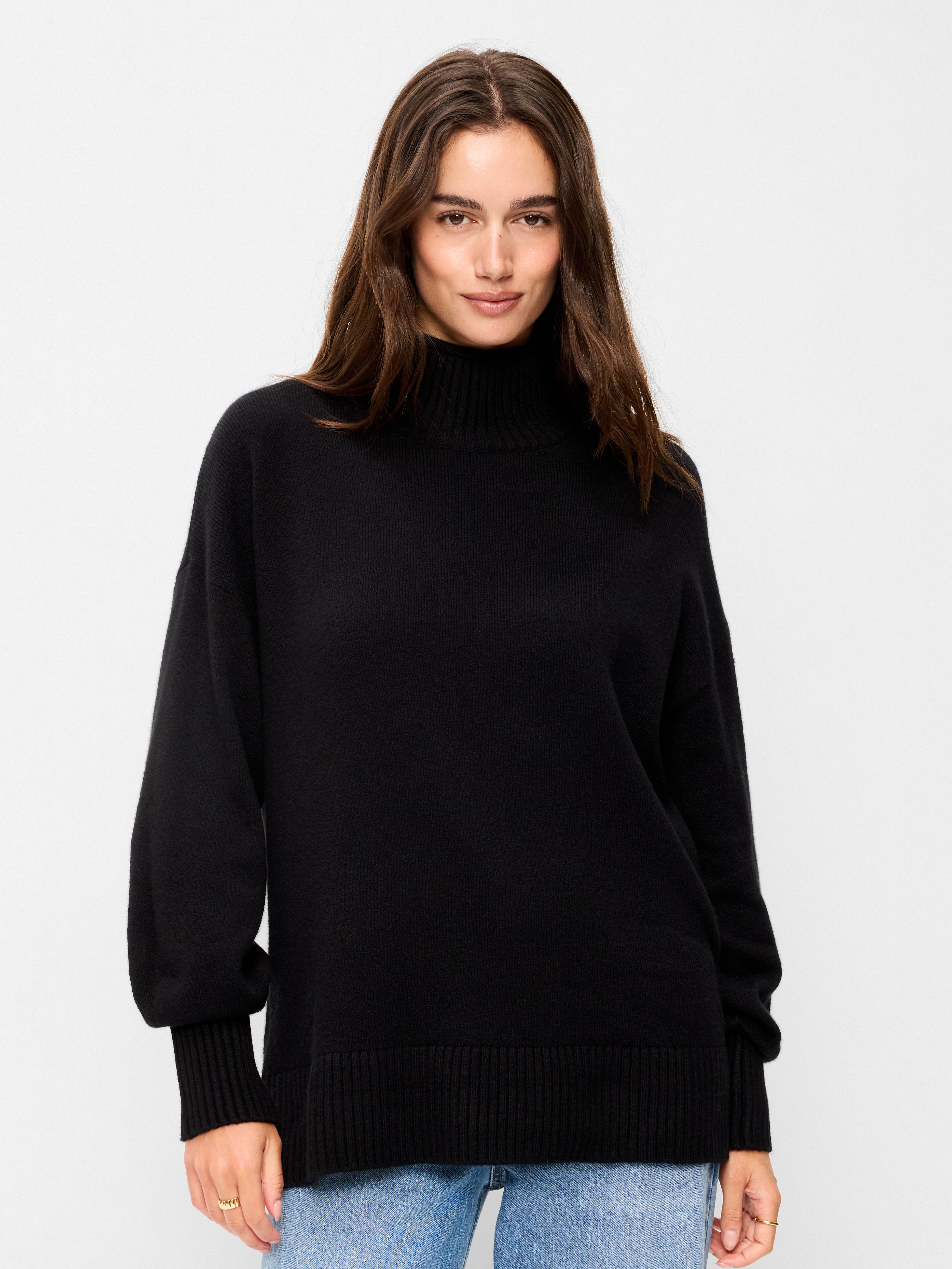 SoSoft Turtleneck Tunic Sweater - Black Jack - 3
