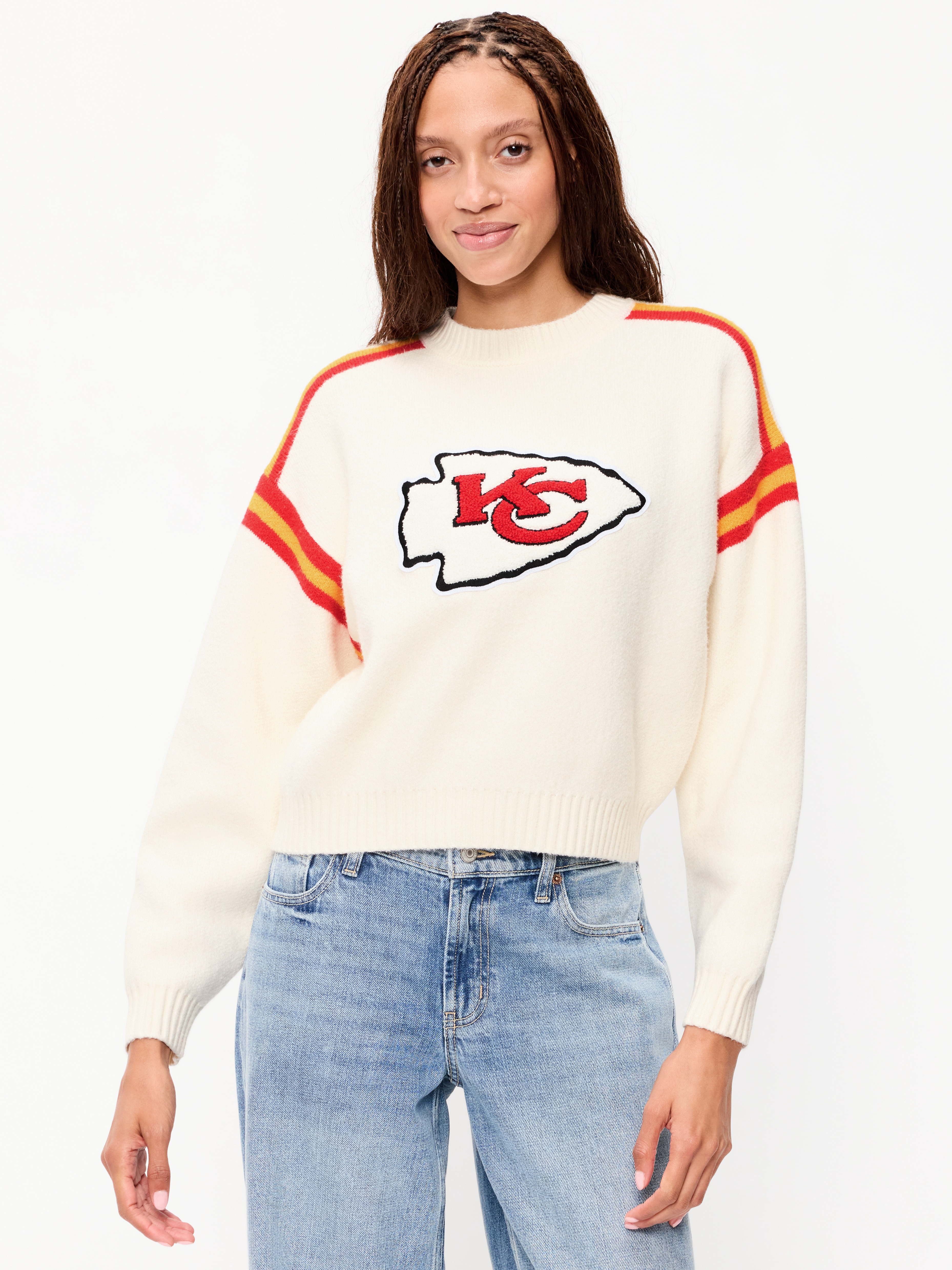 Buffalo Bills Cropped Sweater for Women - Kansas City Chiefs - 1