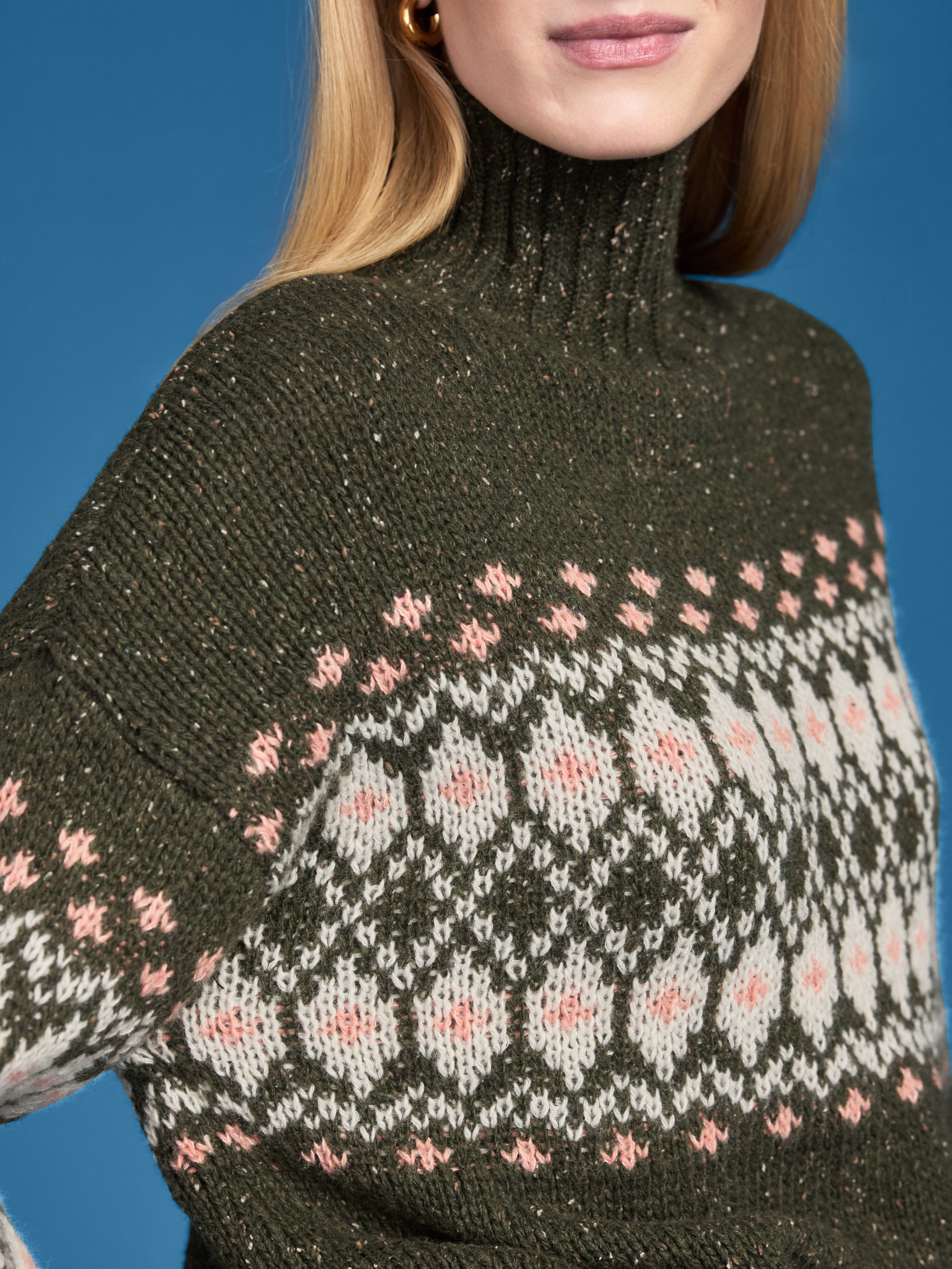 Old Navy x Altuzarra Fair Isle Mock-Neck Sweater - Hearthwood - 3