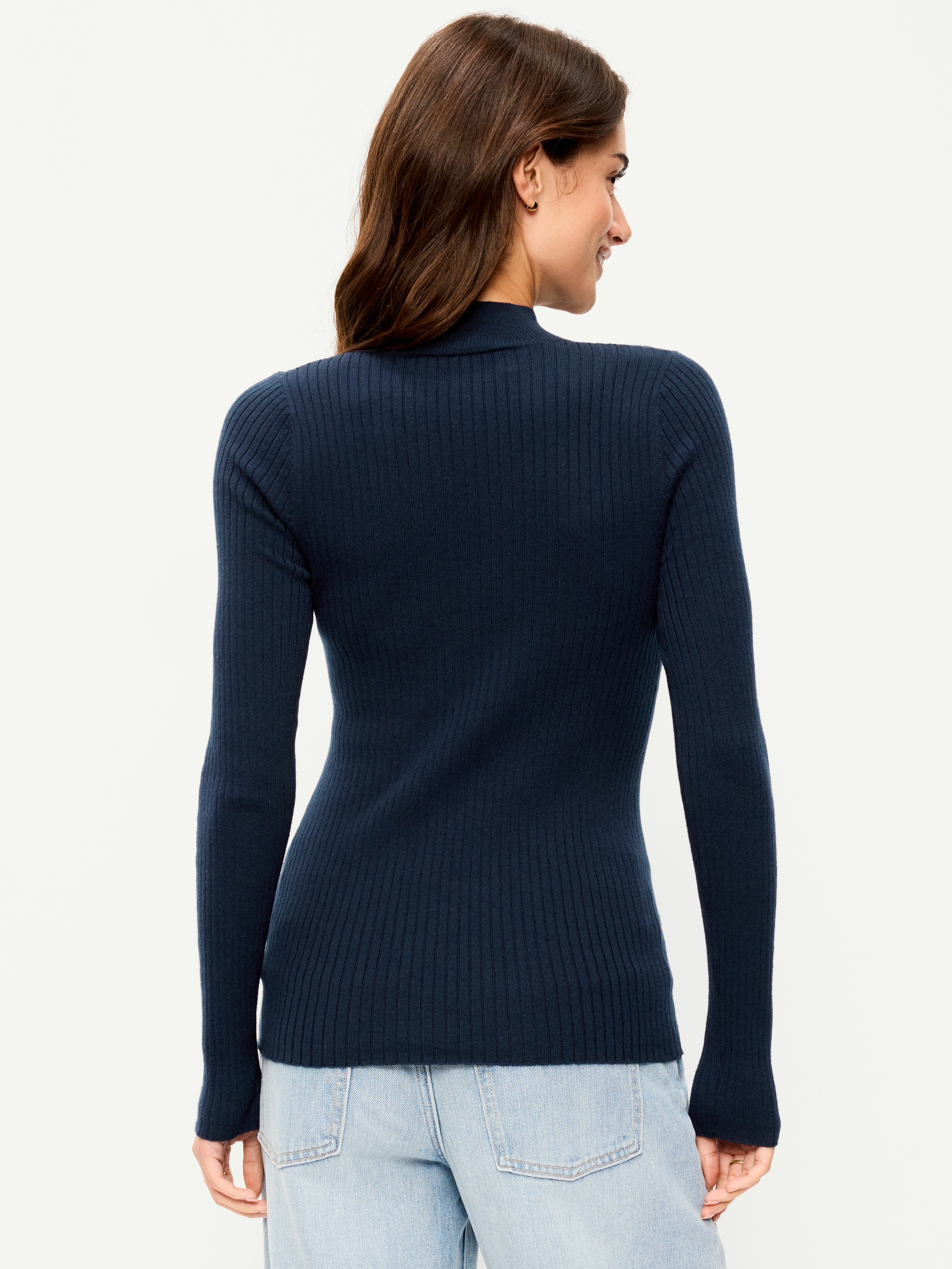 SoSoft Lite Ribbed Mock-Neck Sweater - Arctic Depth - 2