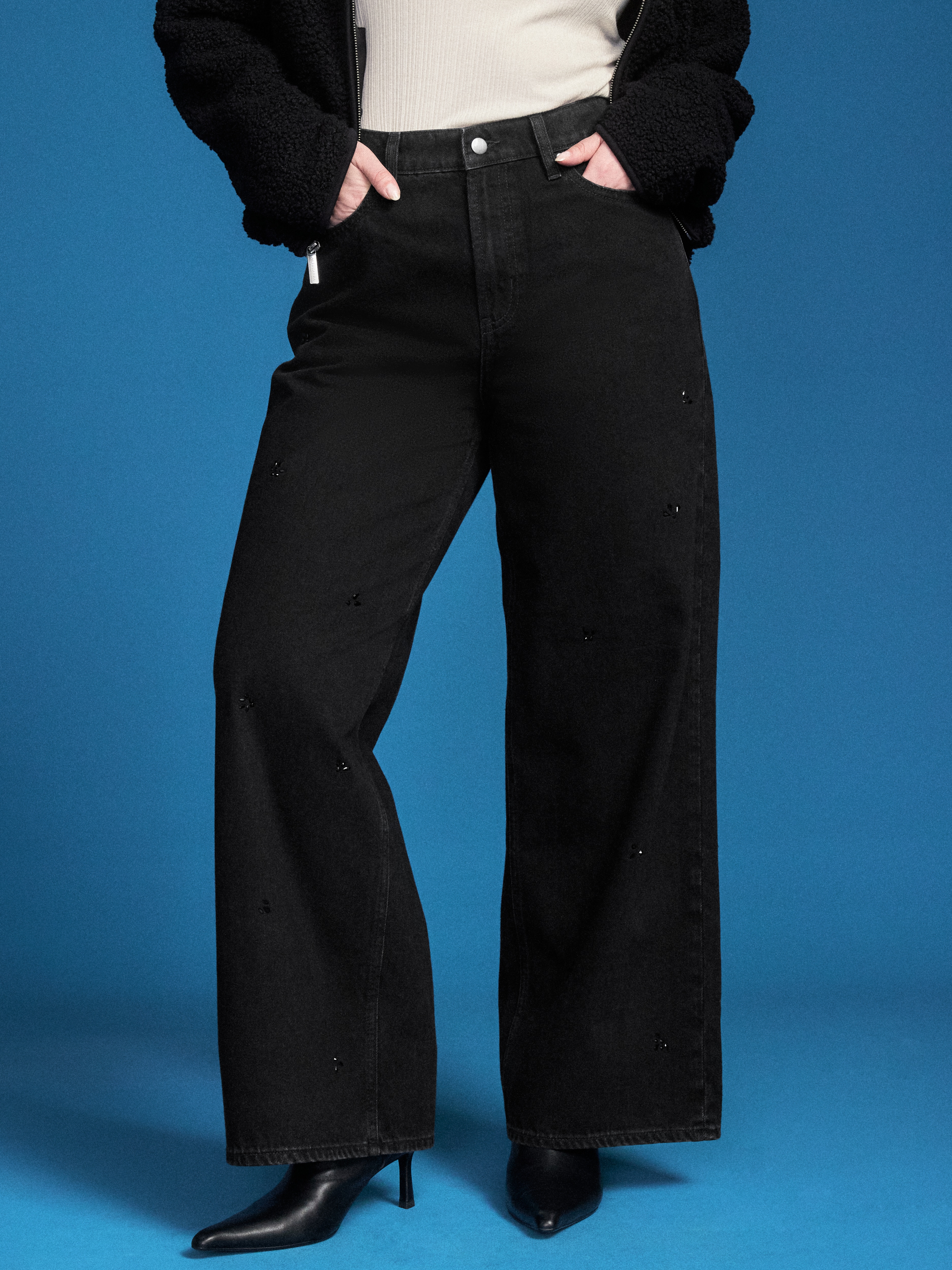 Old Navy x Altuzarra High-Waisted Baggy Wide-Leg Jeans - Black Jack - 2
