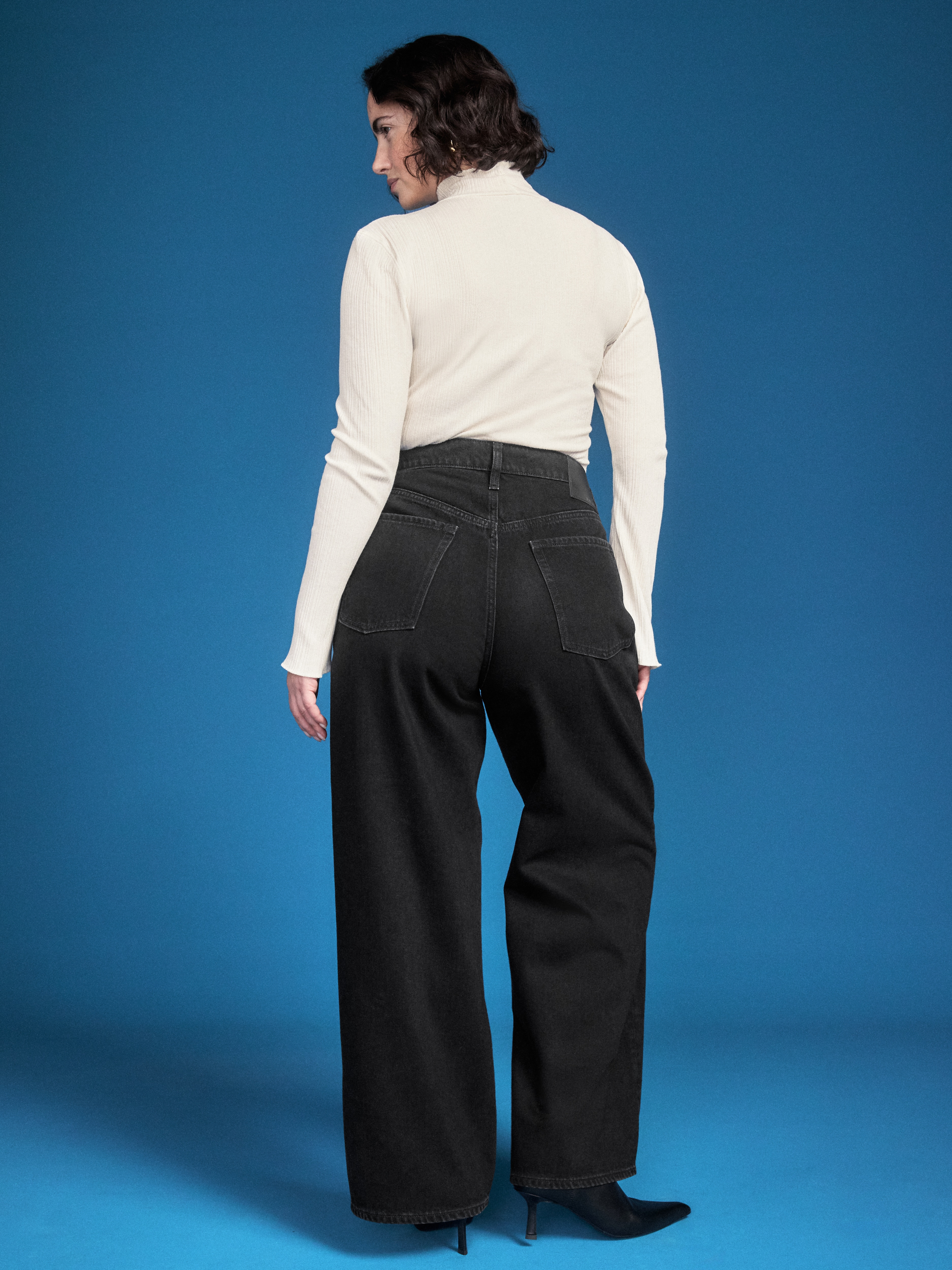 Old Navy x Altuzarra High-Waisted Baggy Wide-Leg Jeans - Black Jack - 3