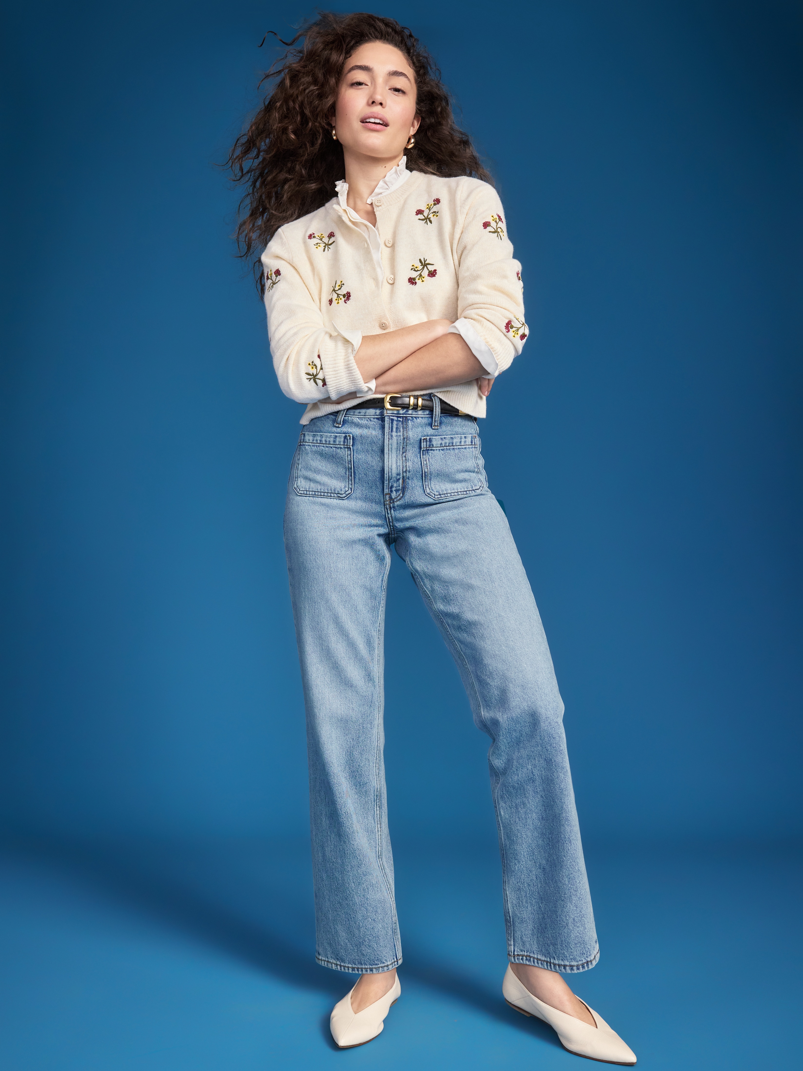 Old Navy x Altuzarra High-Waisted Straight Leg Jeans - Light Wash - 1