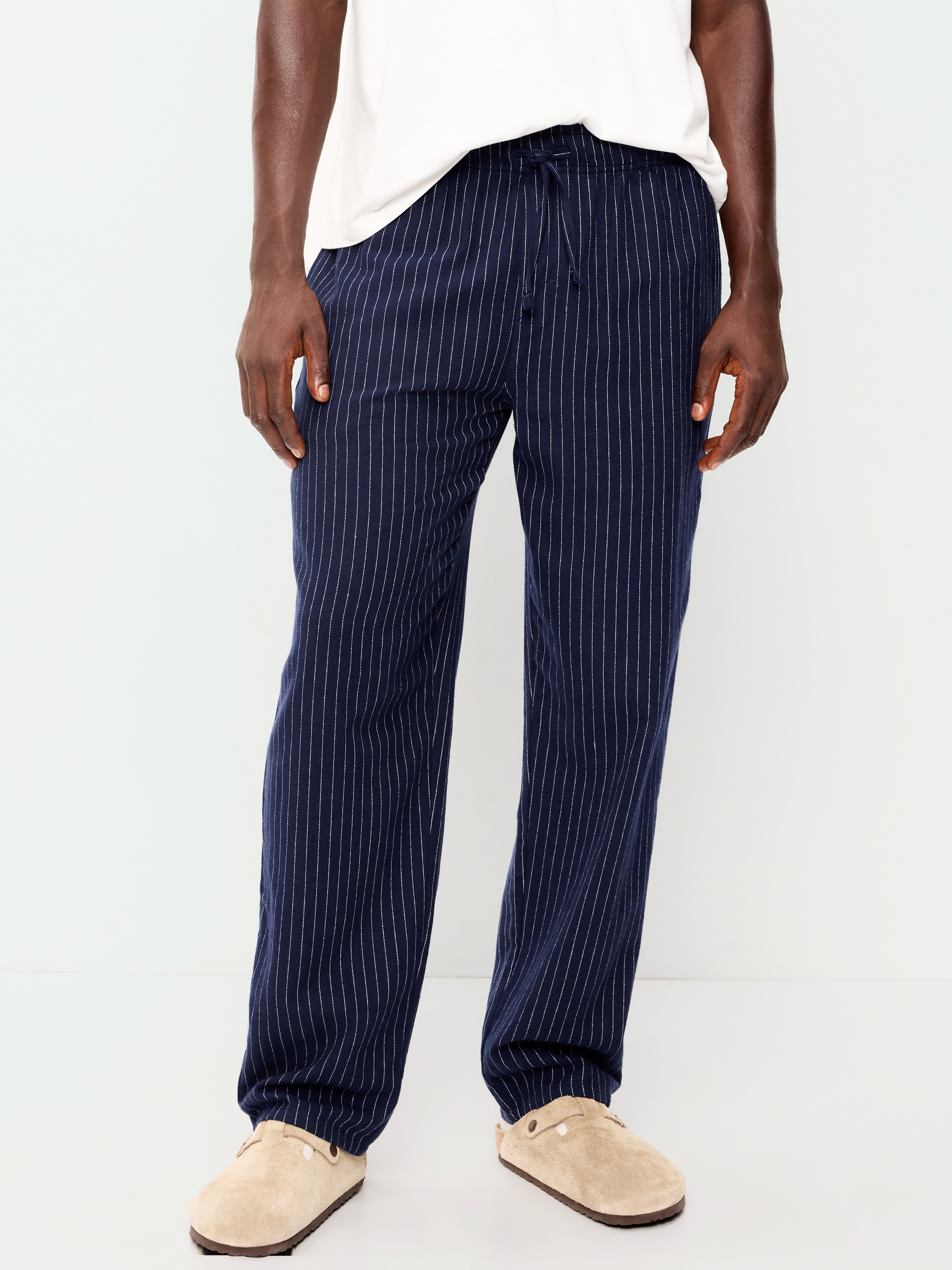 Flannel Pajama Pants - Navy Stripe - 1