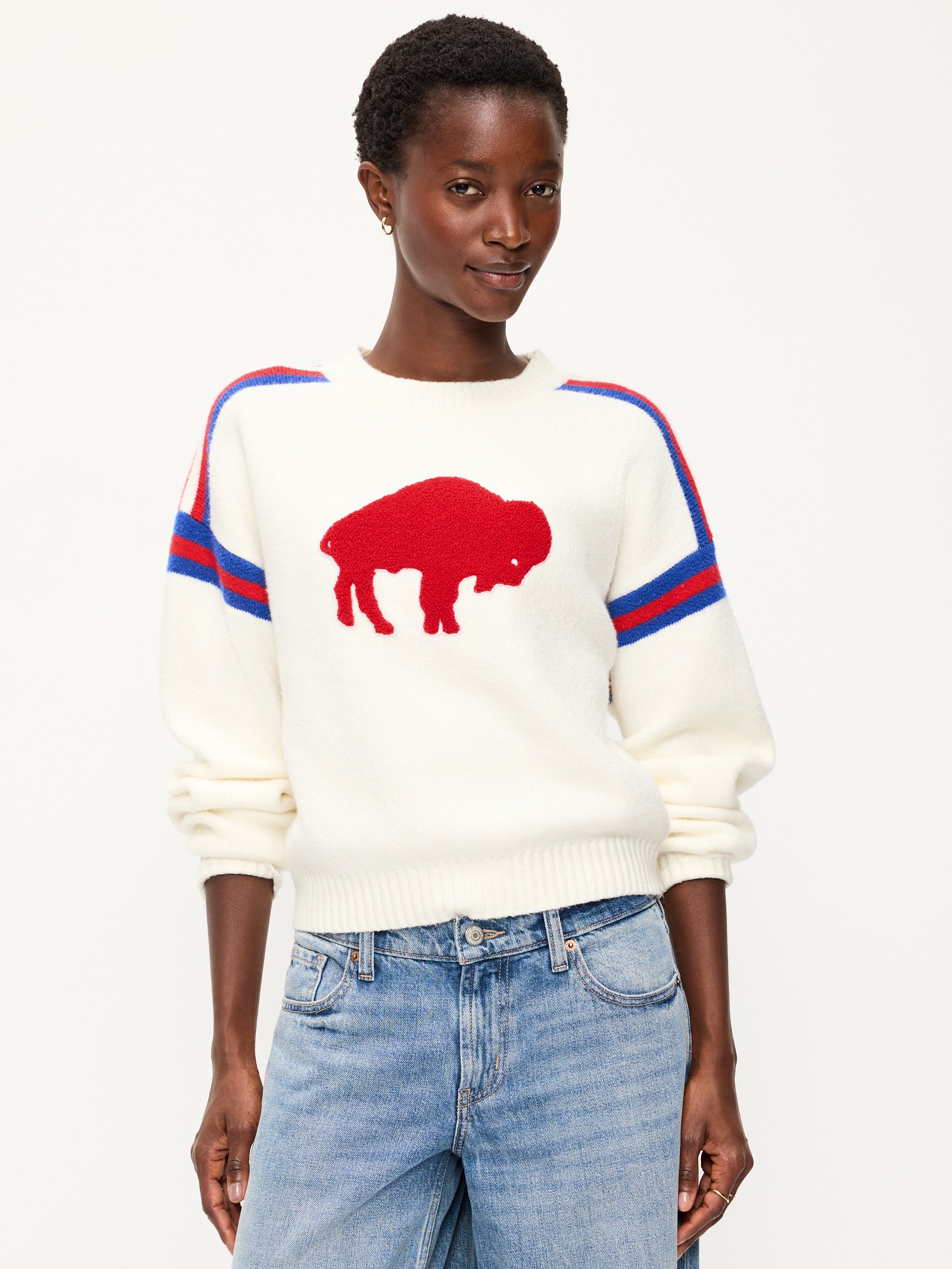 Buffalo Bills Cropped Sweater for Women - Buffalo Bills - 1