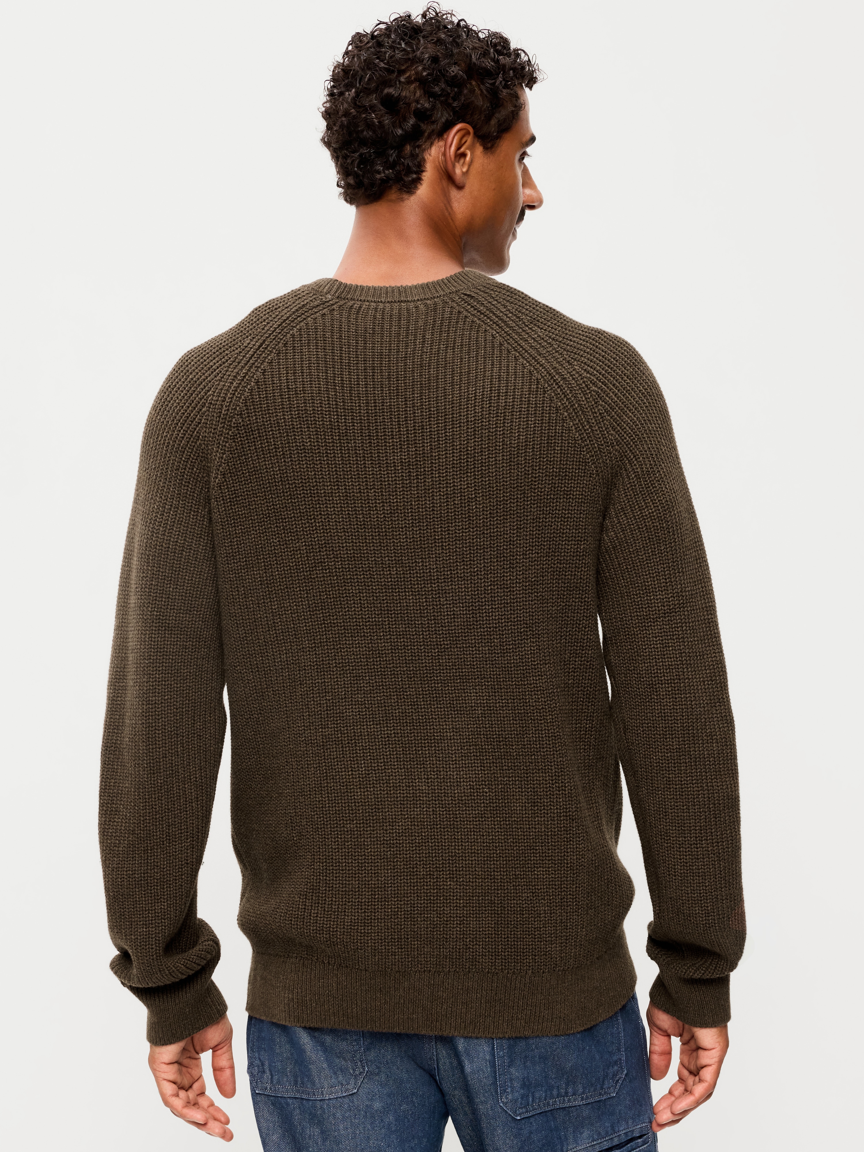 Crew-Neck Sweater - Brown Heather - 2
