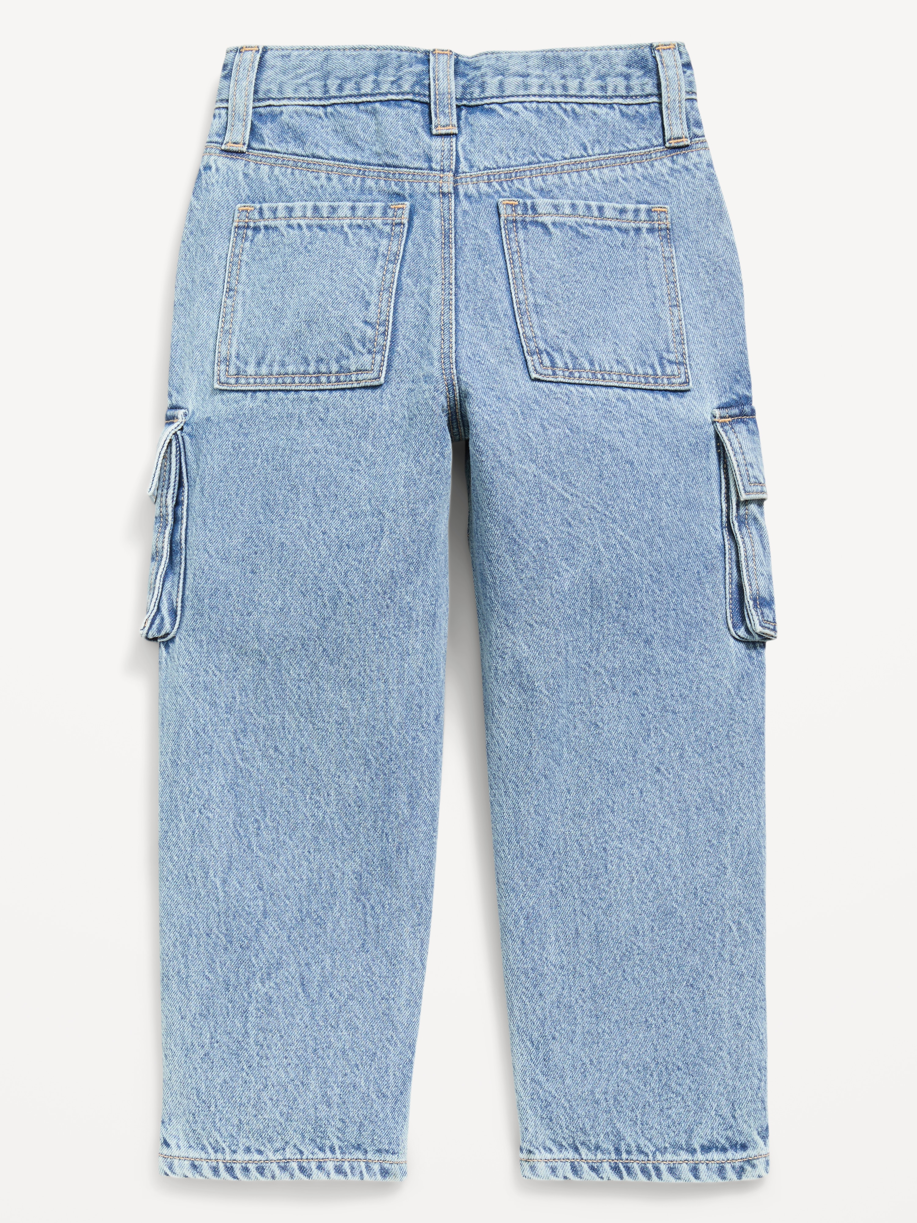 Super Baggy Barrel-Leg Cargo Jeans for Toddler Boys - Light Wash - 4