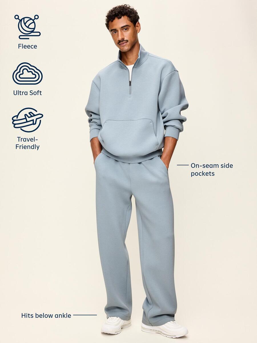 Bounce Fleece Baggy Sweatpants - Smokey Plum - 5