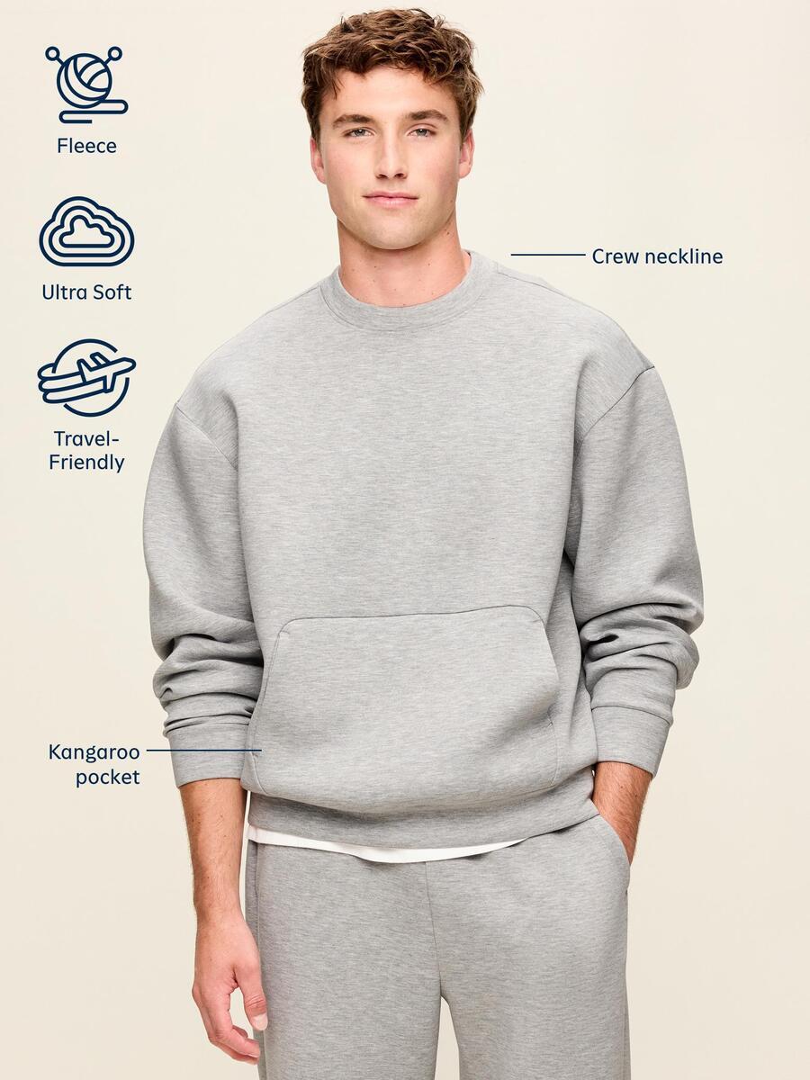 Oversized Bounce Fleece Sweatshirt - Loden - 3