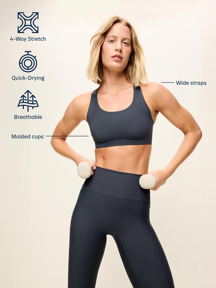 PowerSoft Molded Racerback Bra - Dusk Navy - 6