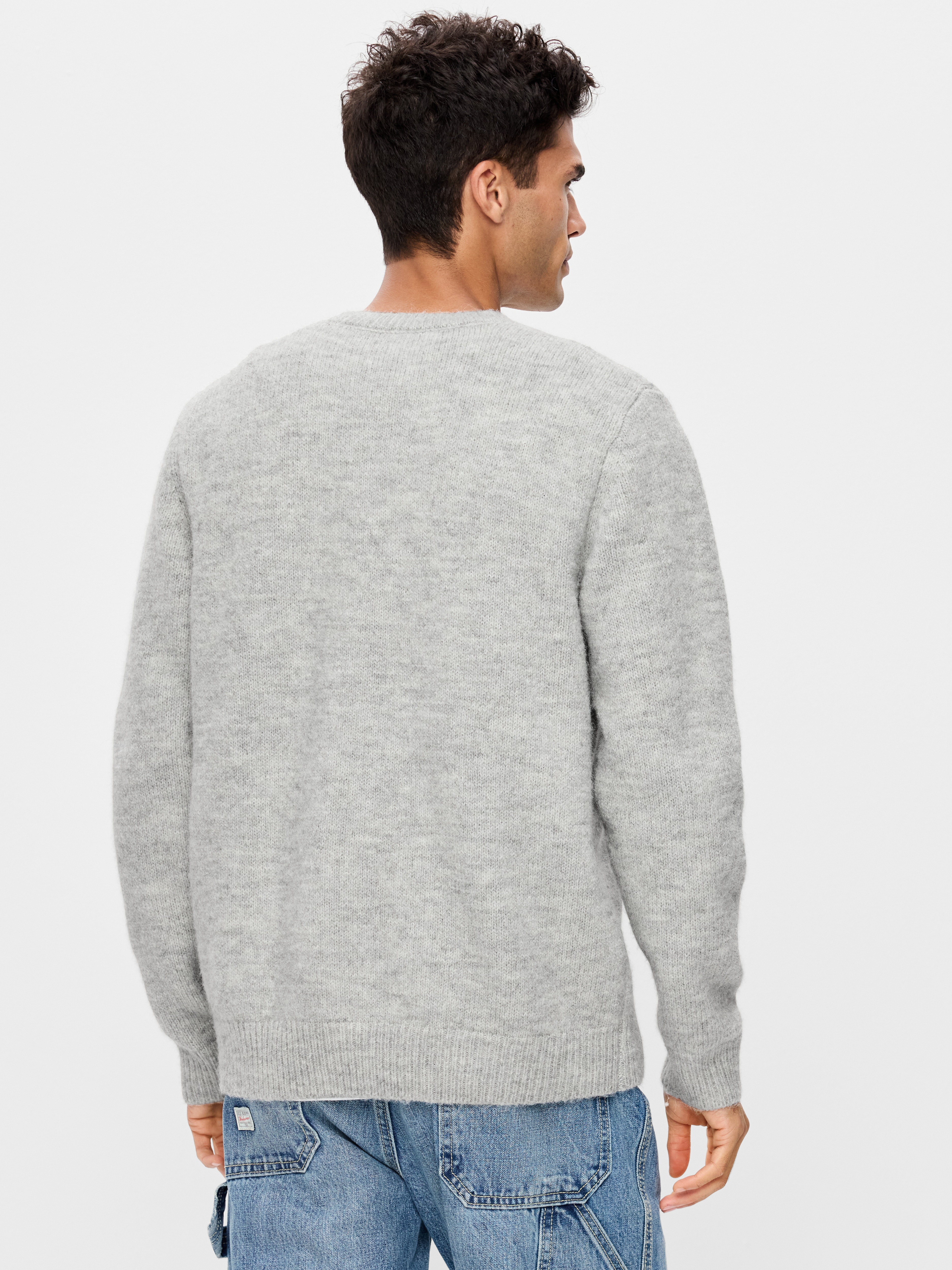 Wool-Blend Henley Sweater - Heather Gray - 2