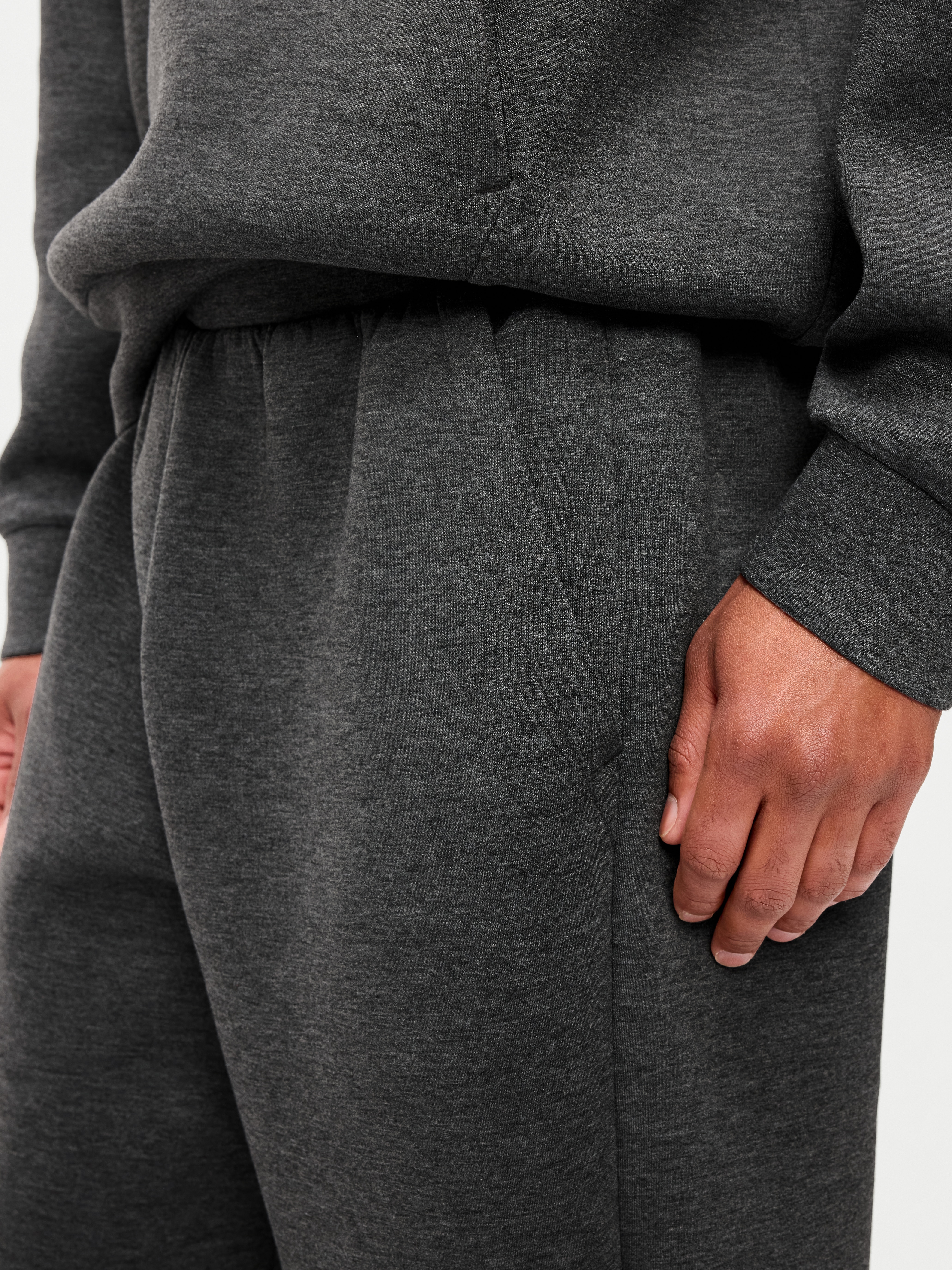 Bounce Fleece Baggy Sweatpants - Dark Heather Gray - 4