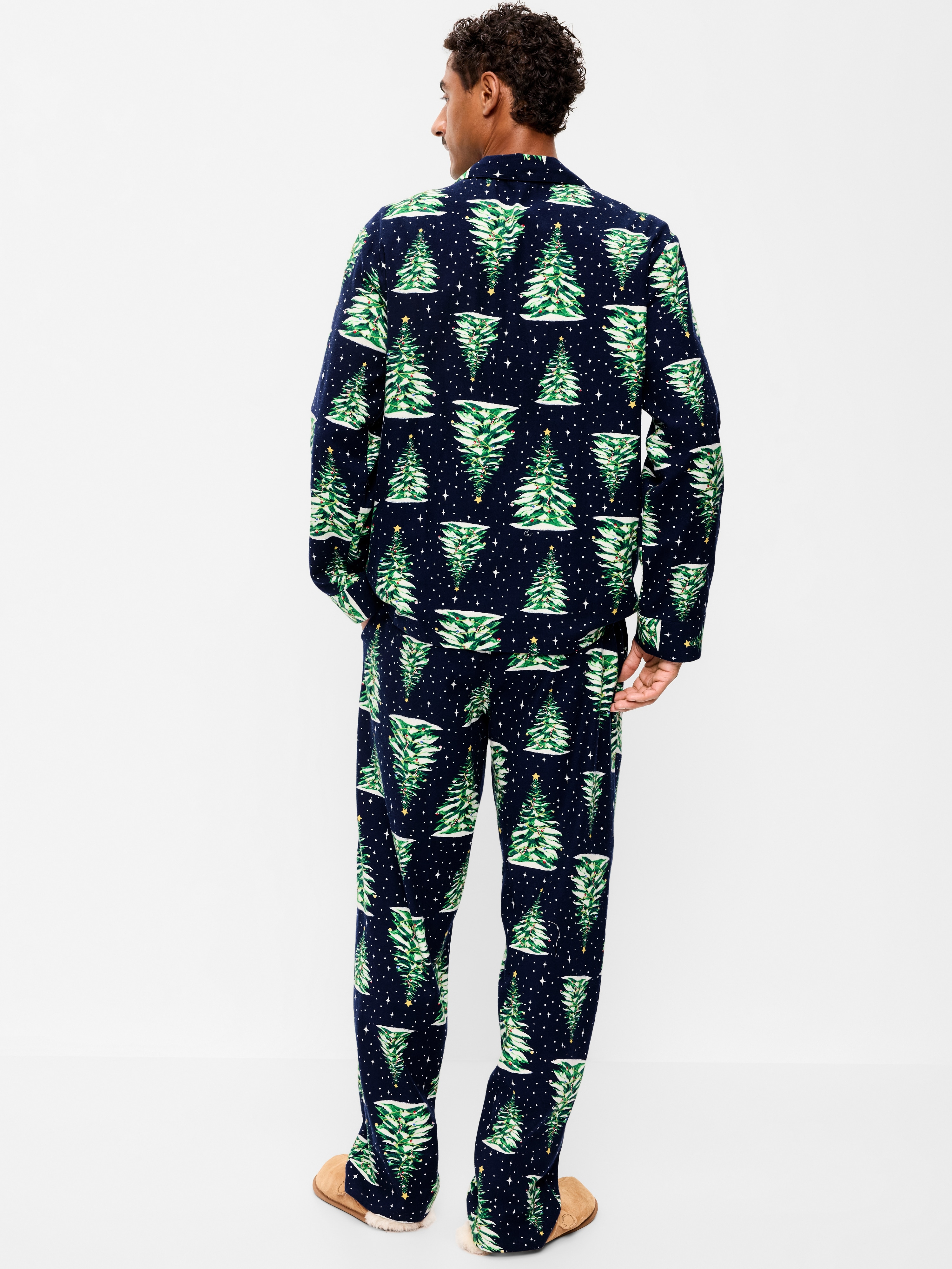 Flannel Pajama Pant Set for Men - Christmas Trees (Match the Fam!) - 2