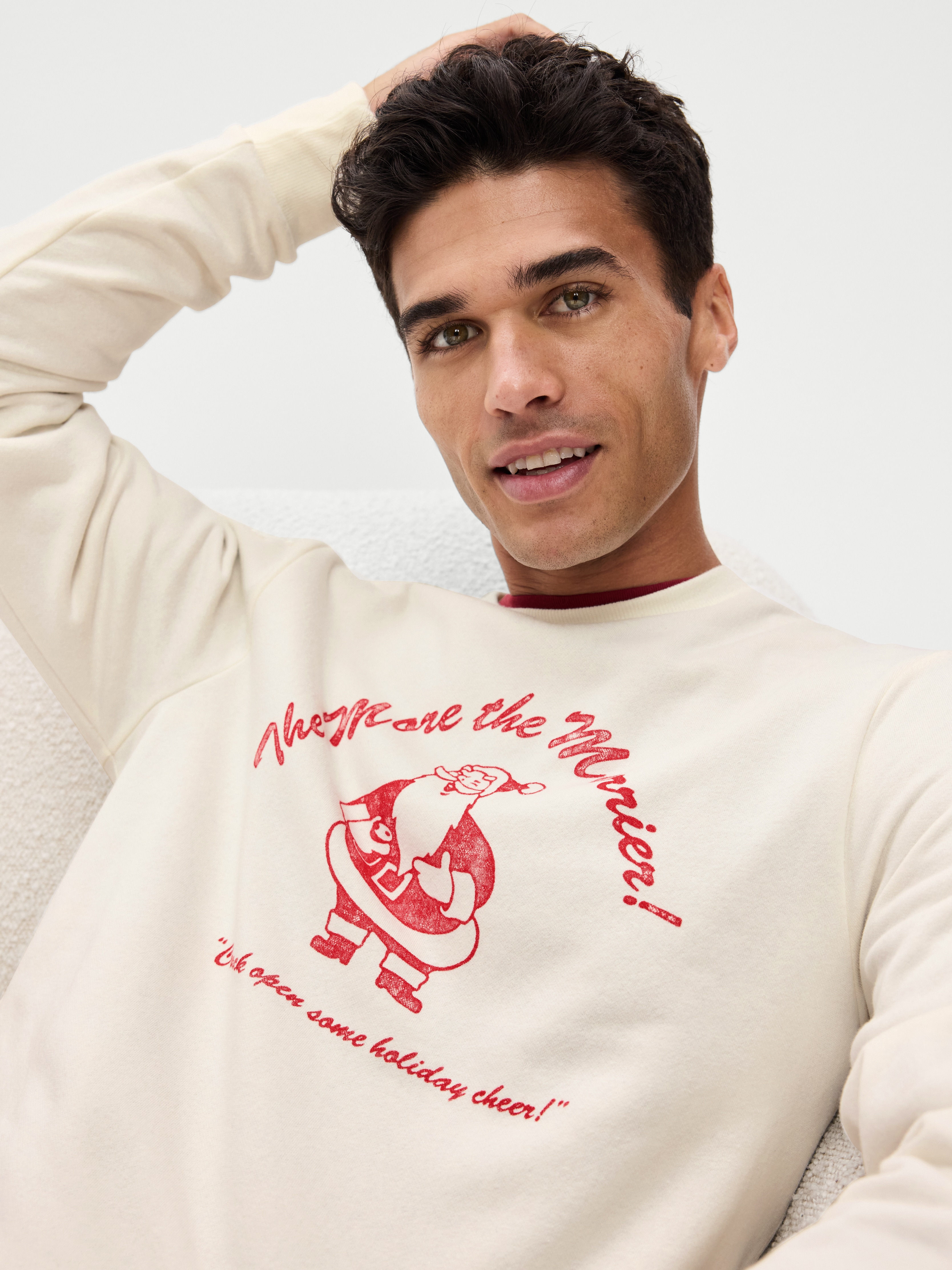 Graphic Crew-Neck Sweatshirt - Sea Salt - 3