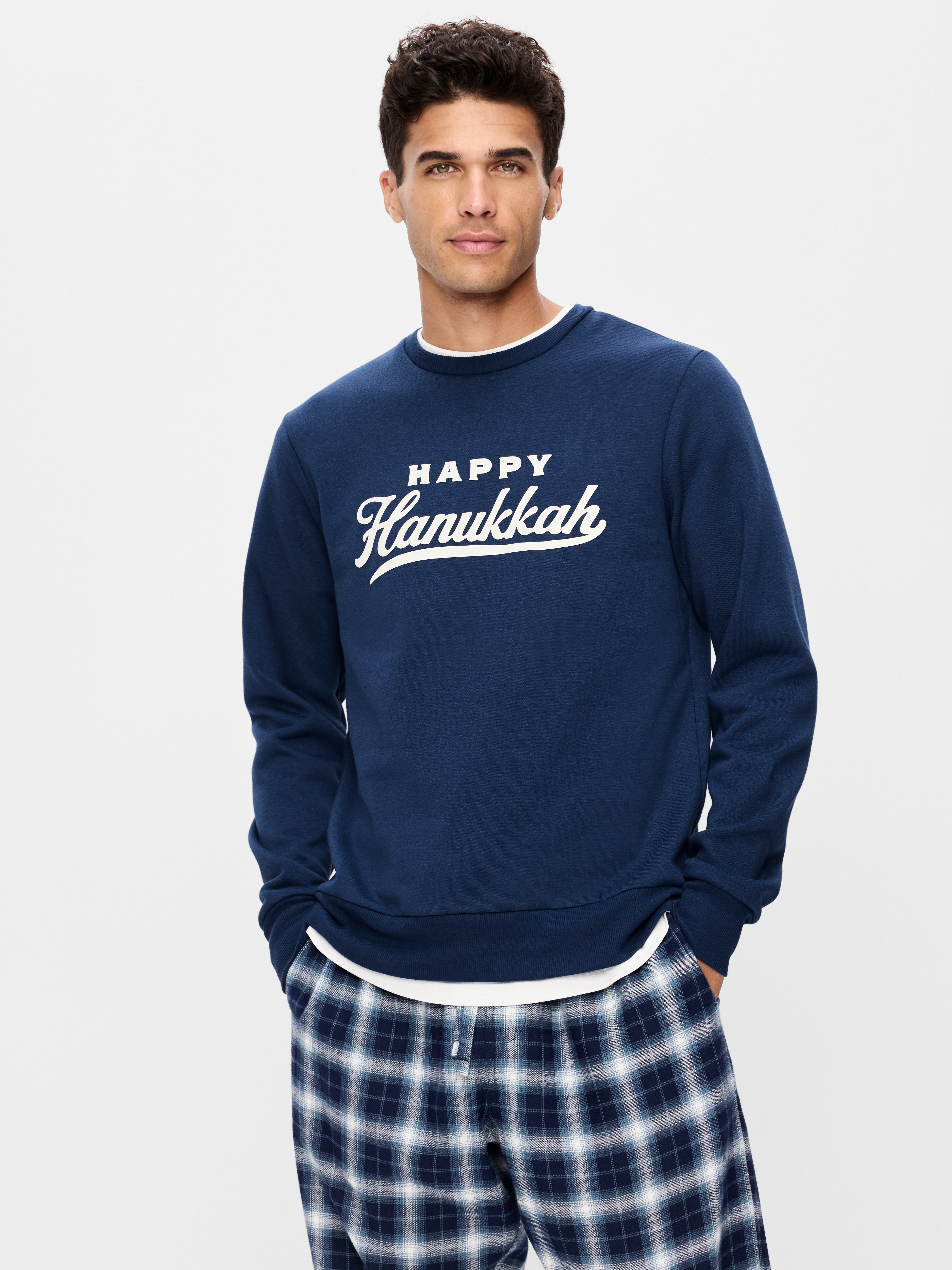 Graphic Crew-Neck Sweatshirt - Night Life - 1