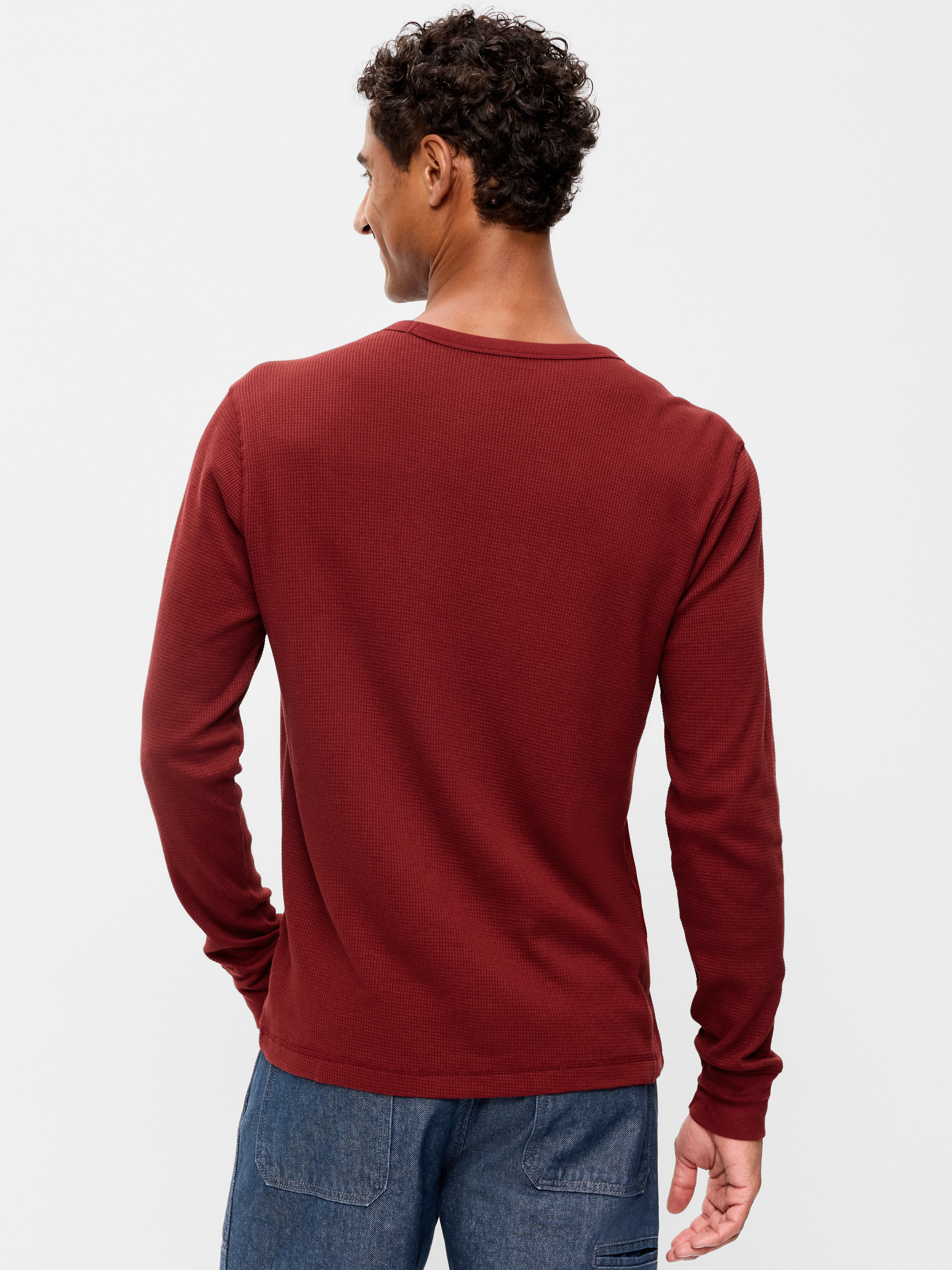 Crew-Neck Waffle T-Shirt - Emberglow - 2