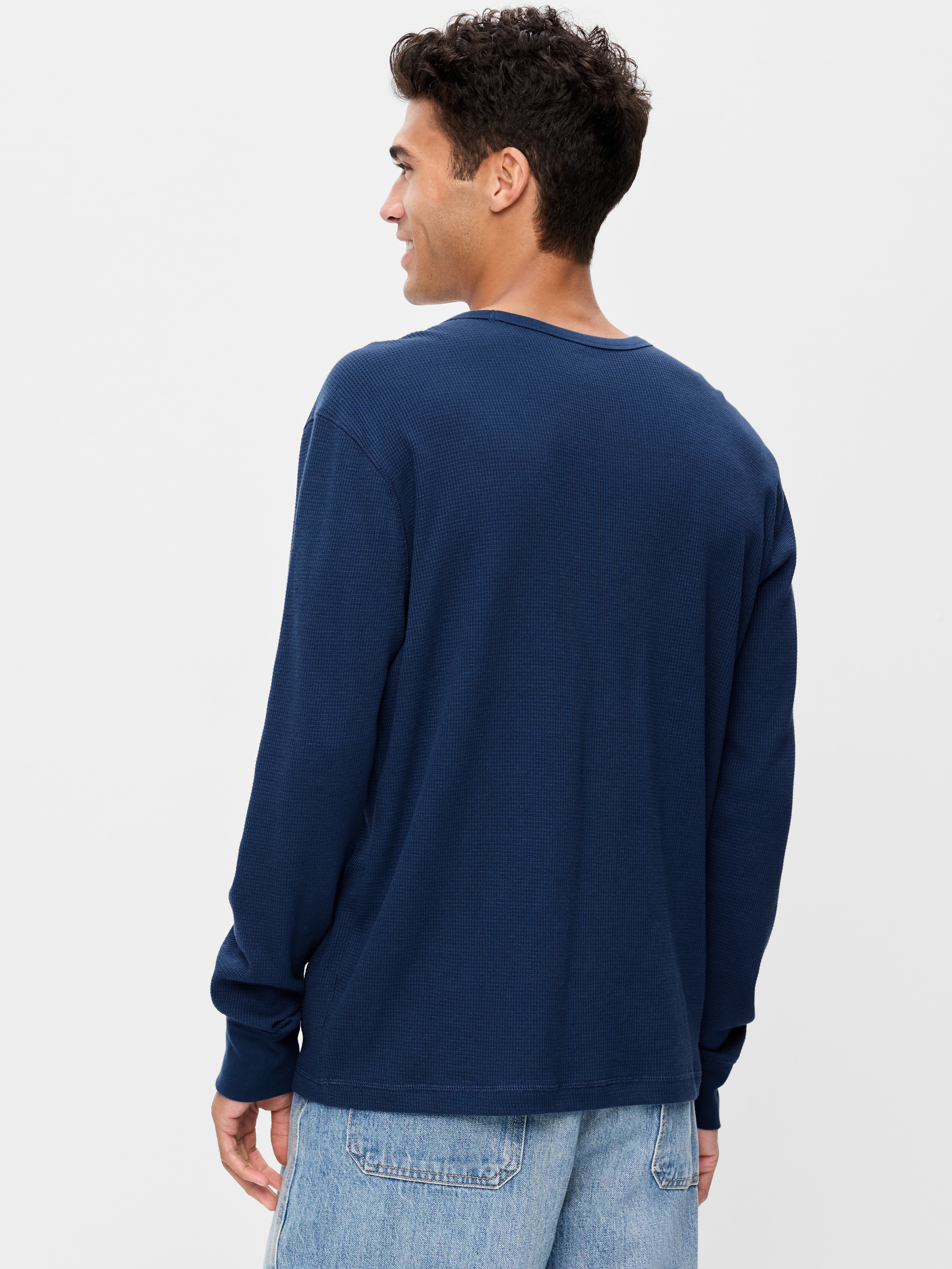 Crew-Neck Waffle T-Shirt - Night Life - 2