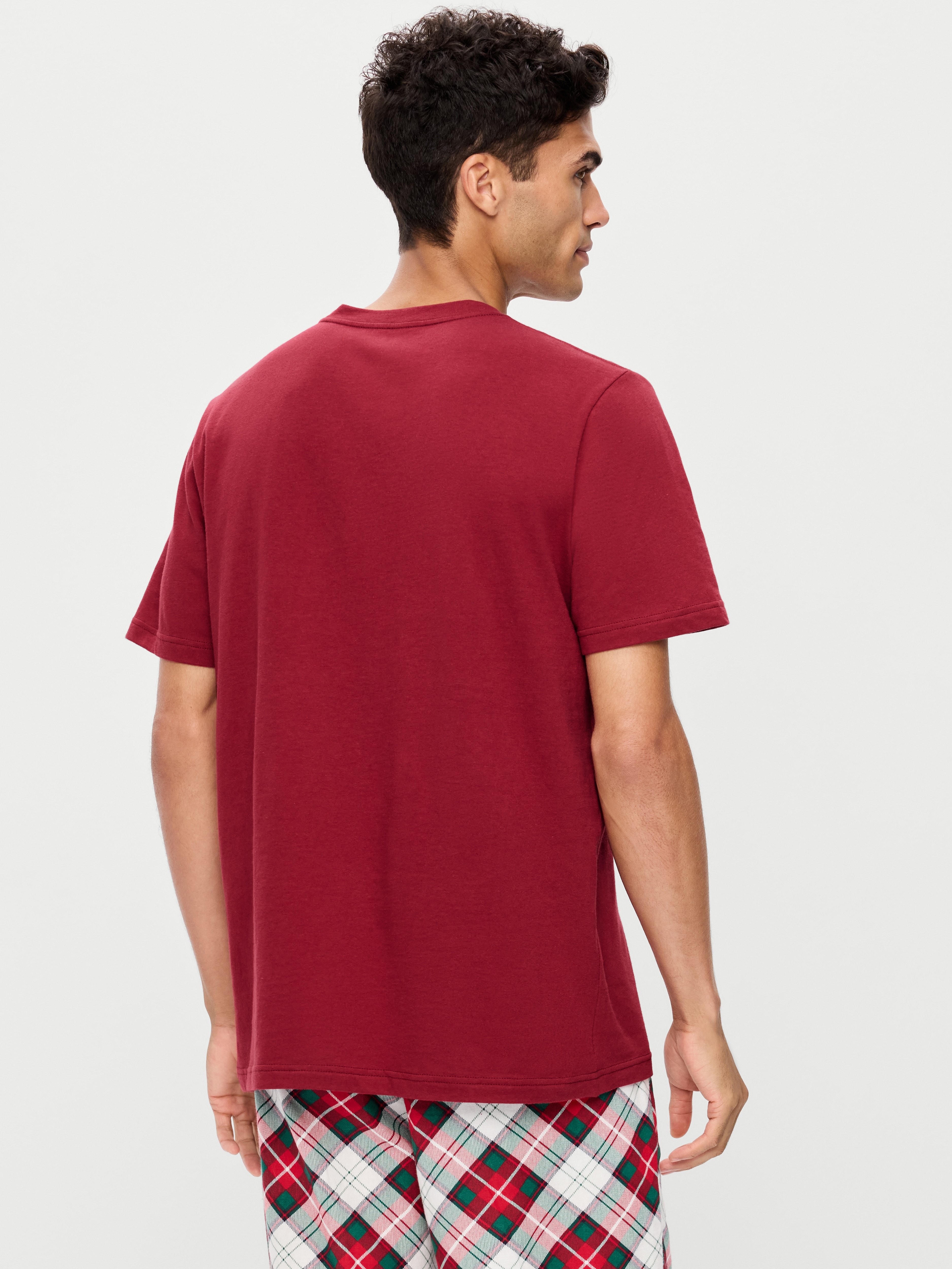 Crew-Neck Graphic T-Shirt - Red Berry - 2