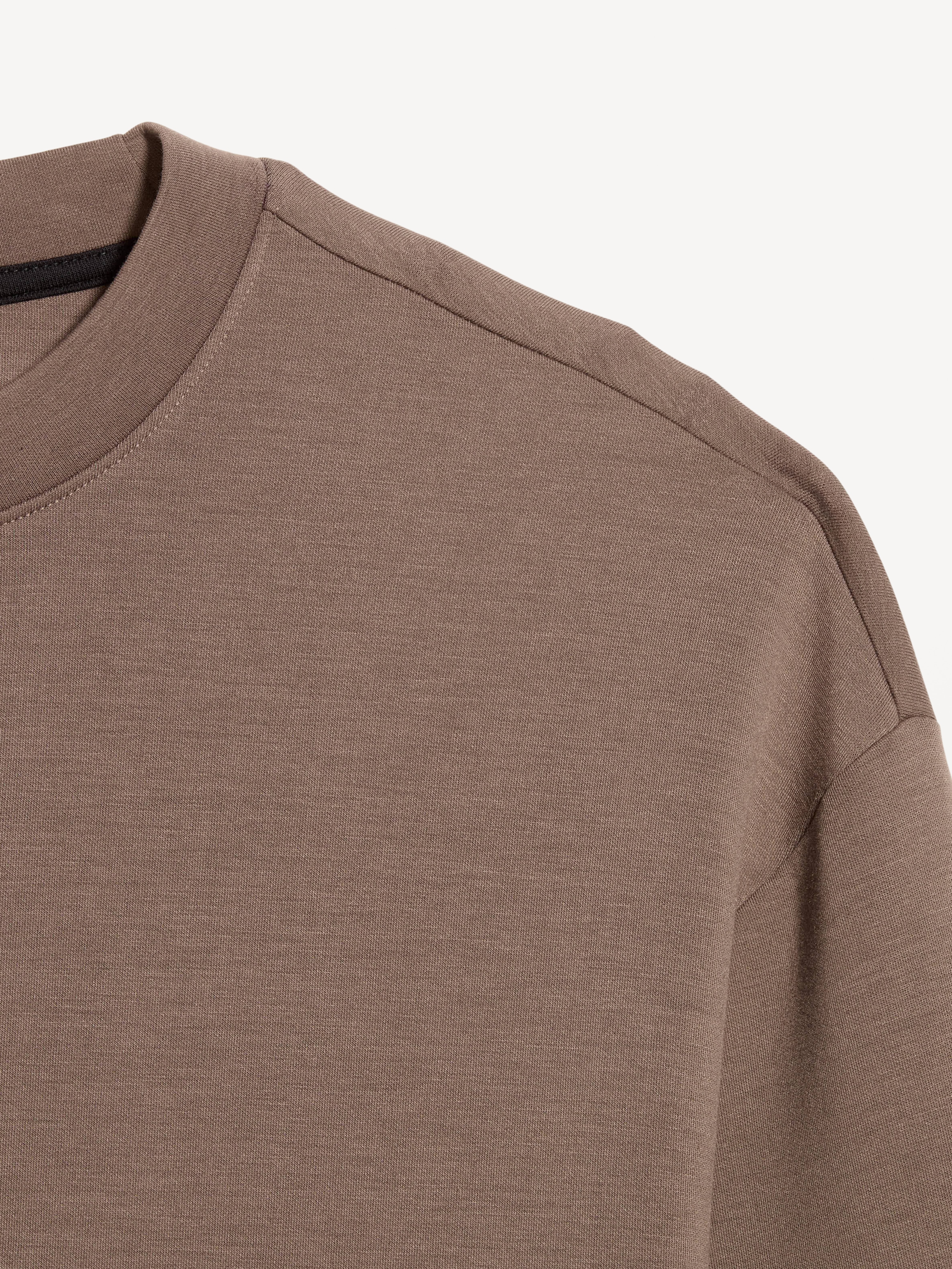 Oversized Bounce Fleece Sweatshirt - Saddle Brown - 5