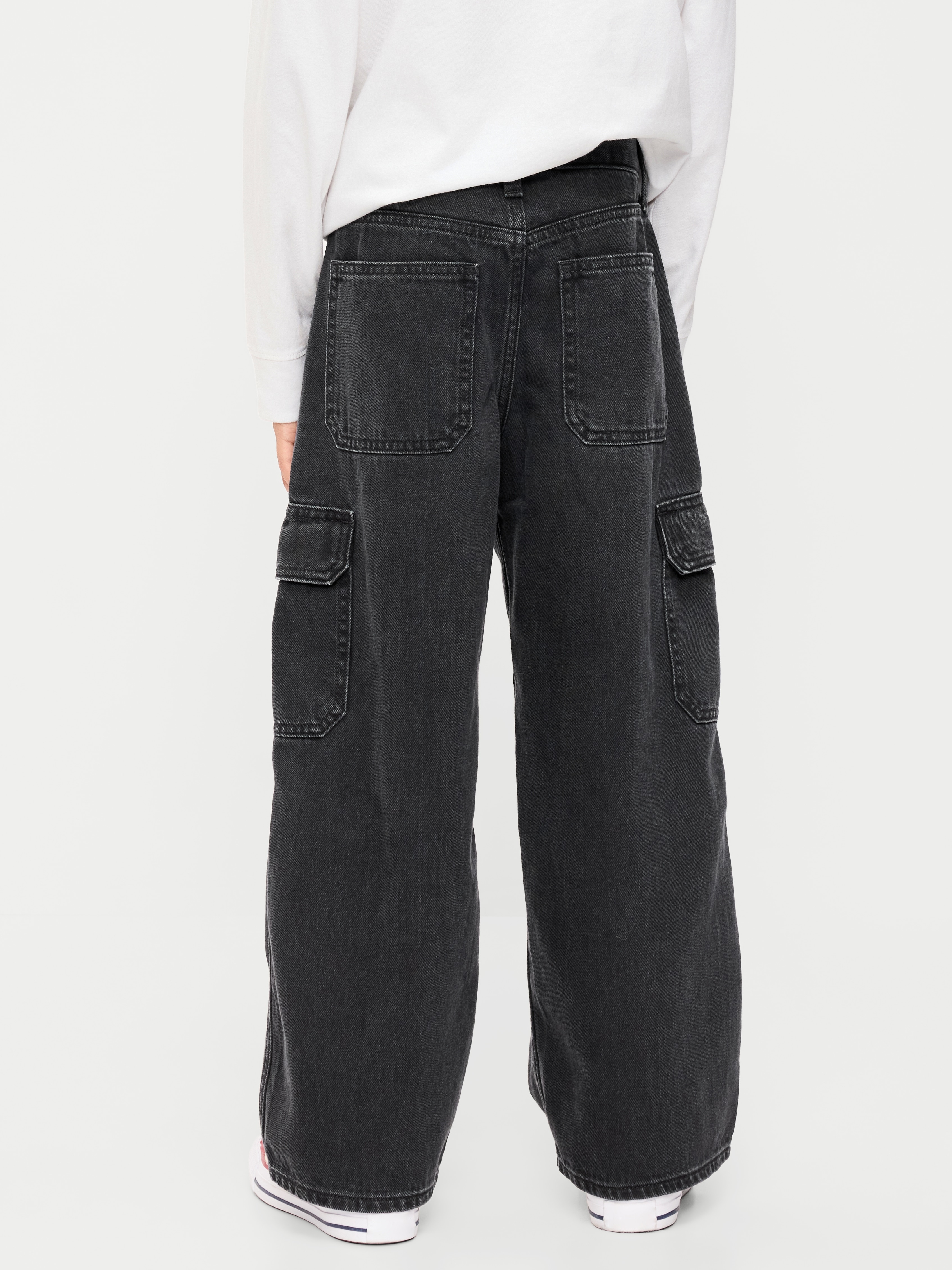 Super Baggy Jeans for Boys - Washed Black - 2