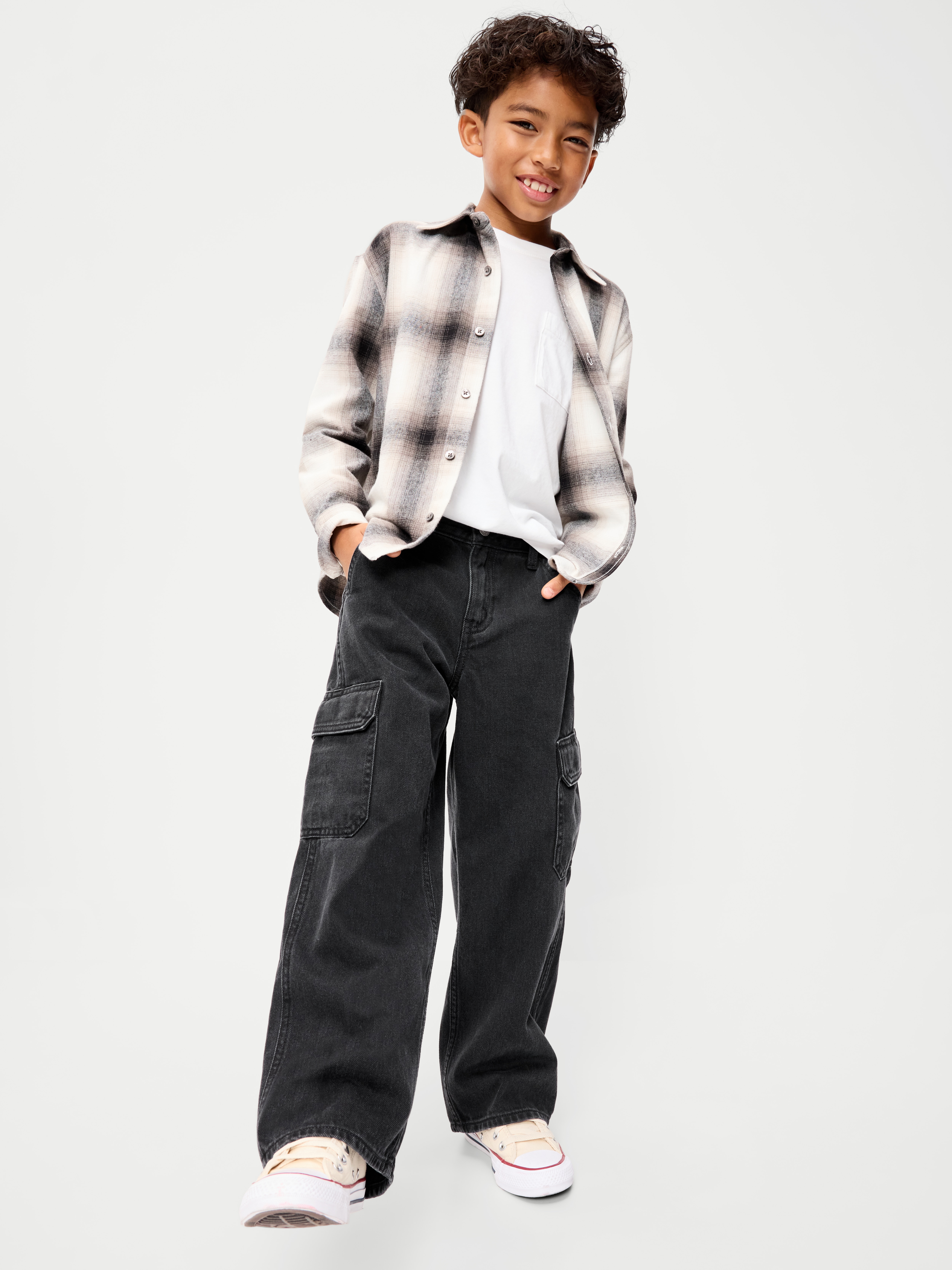 Super Baggy Jeans for Boys - Washed Black - 3