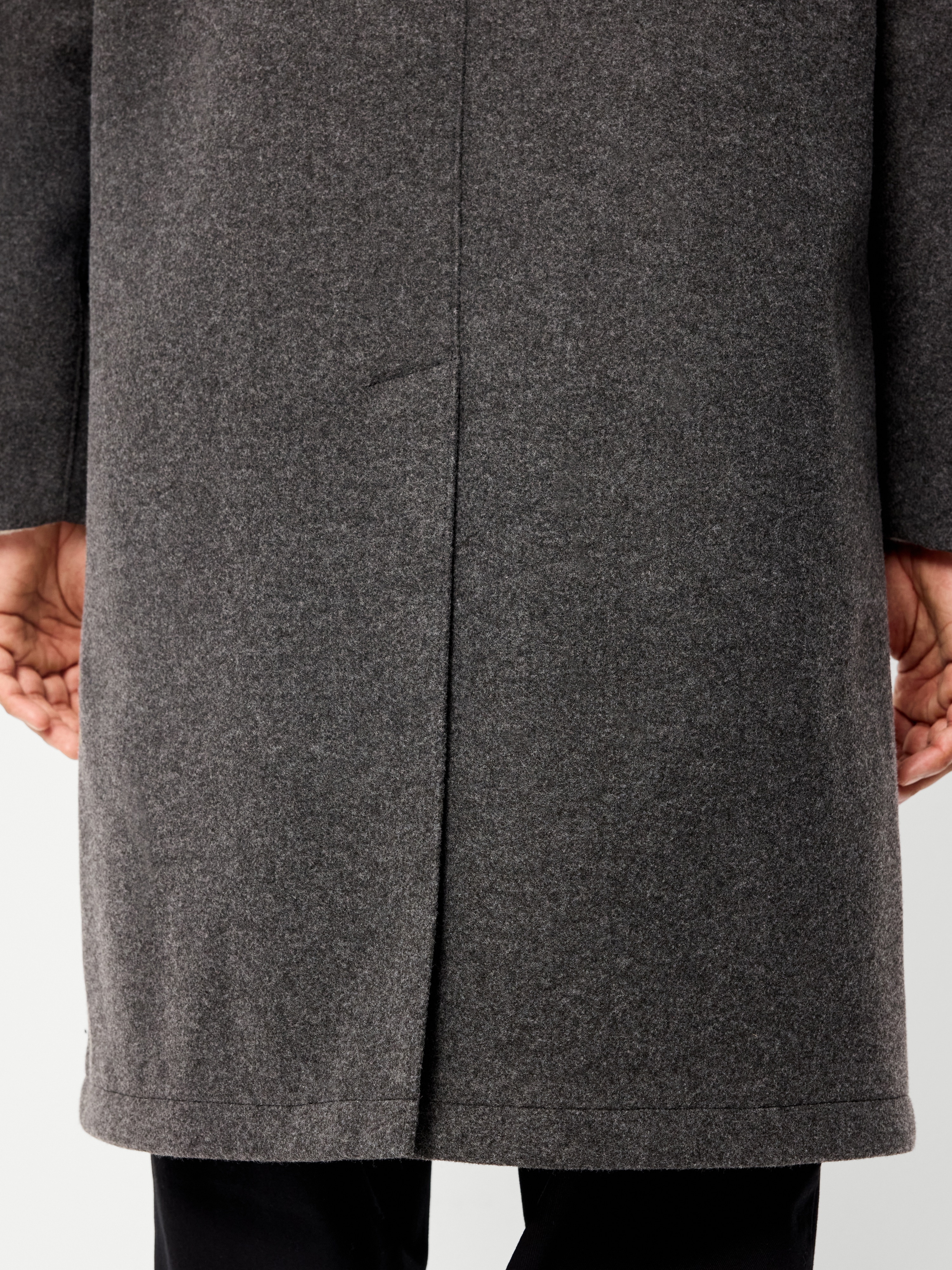 Relaxed Houndstooth Topcoat - Black Jack - 5