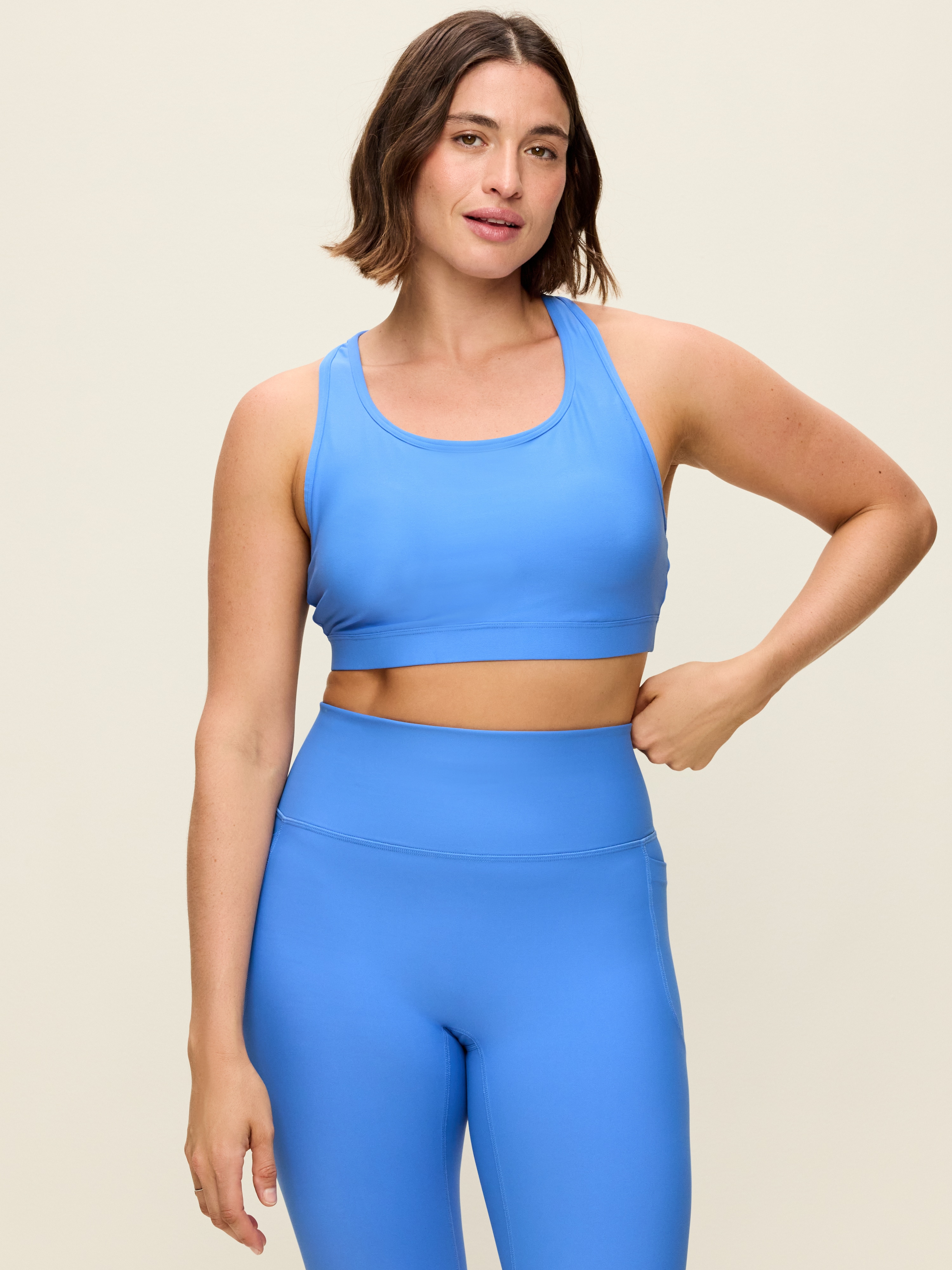 Medium Support PowerSoft Racerback Sports Bra - Cloisonne - 4