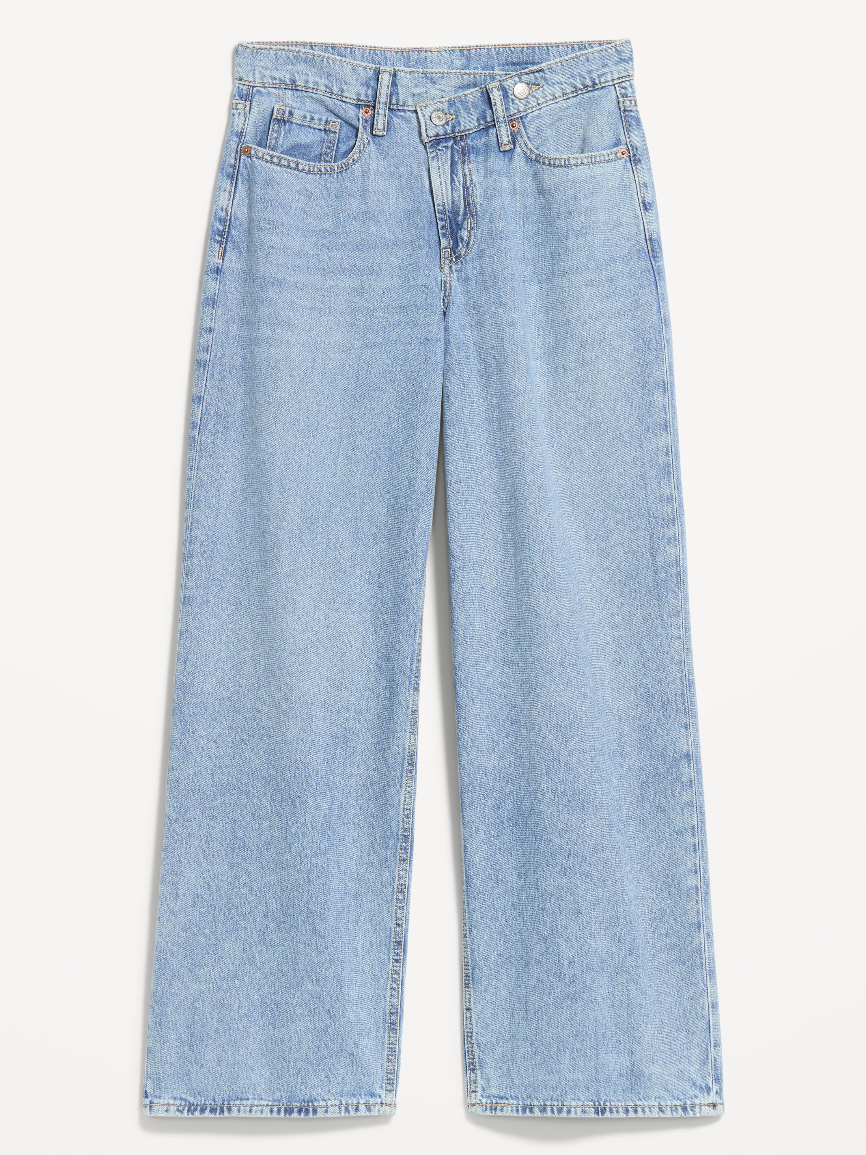 High-Waisted Baggy Wide-Leg Jeans - Annie - 1